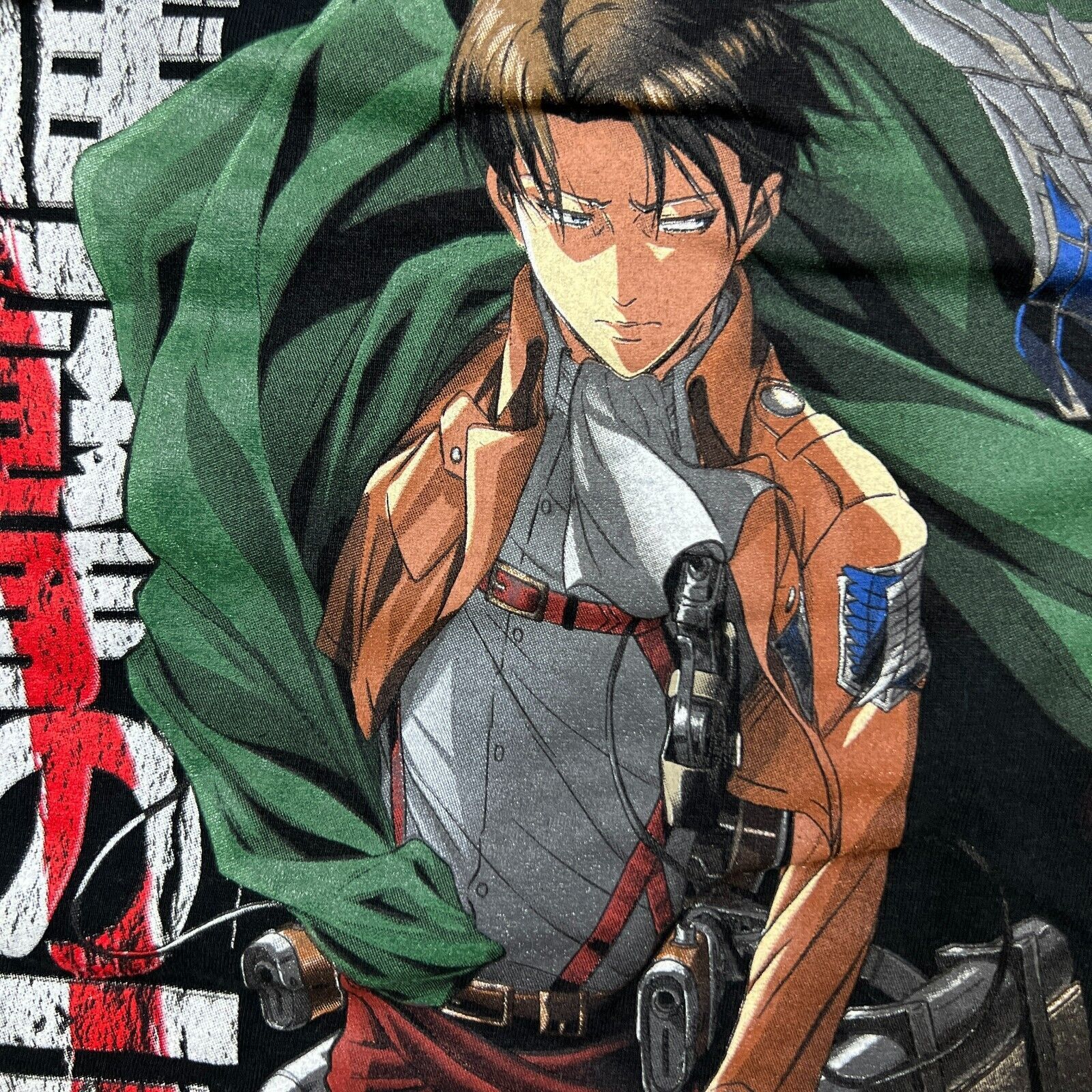 Anime × Cartoon Network × Vintage Attack On Titan T Shirt 2XL Captain Levi Graphic Anime Tee Size US XXL / EU 58 / 5 - 3 Thumbnail