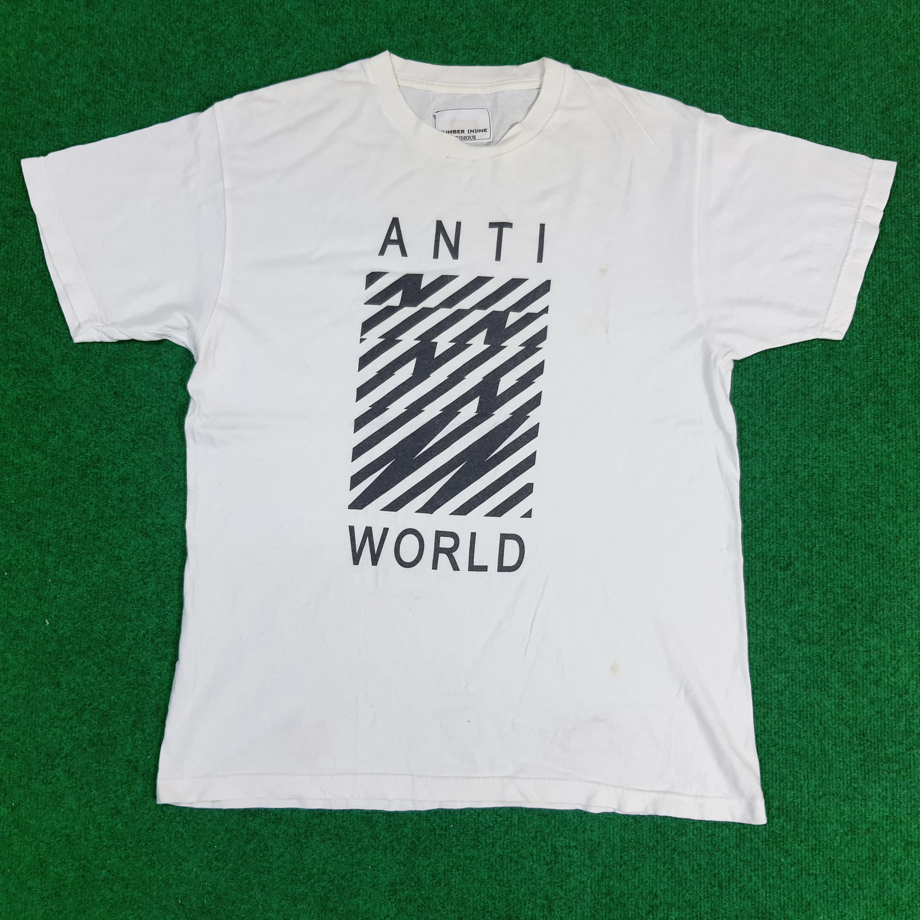 Japanese Brand × Number (N)ine × Vintage Vintage Number Nine Studious Anti World Streetwear Tshirt Size US L / EU 52-54 / 3 - 1 Thumbnail