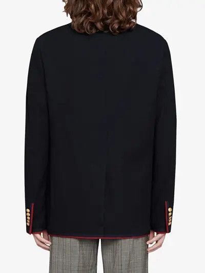 Gucci o1mt1gz0725 Wool Cotton Jacket With Patch in Navy Size US S / EU 44-46 / 1 - 4 Thumbnail