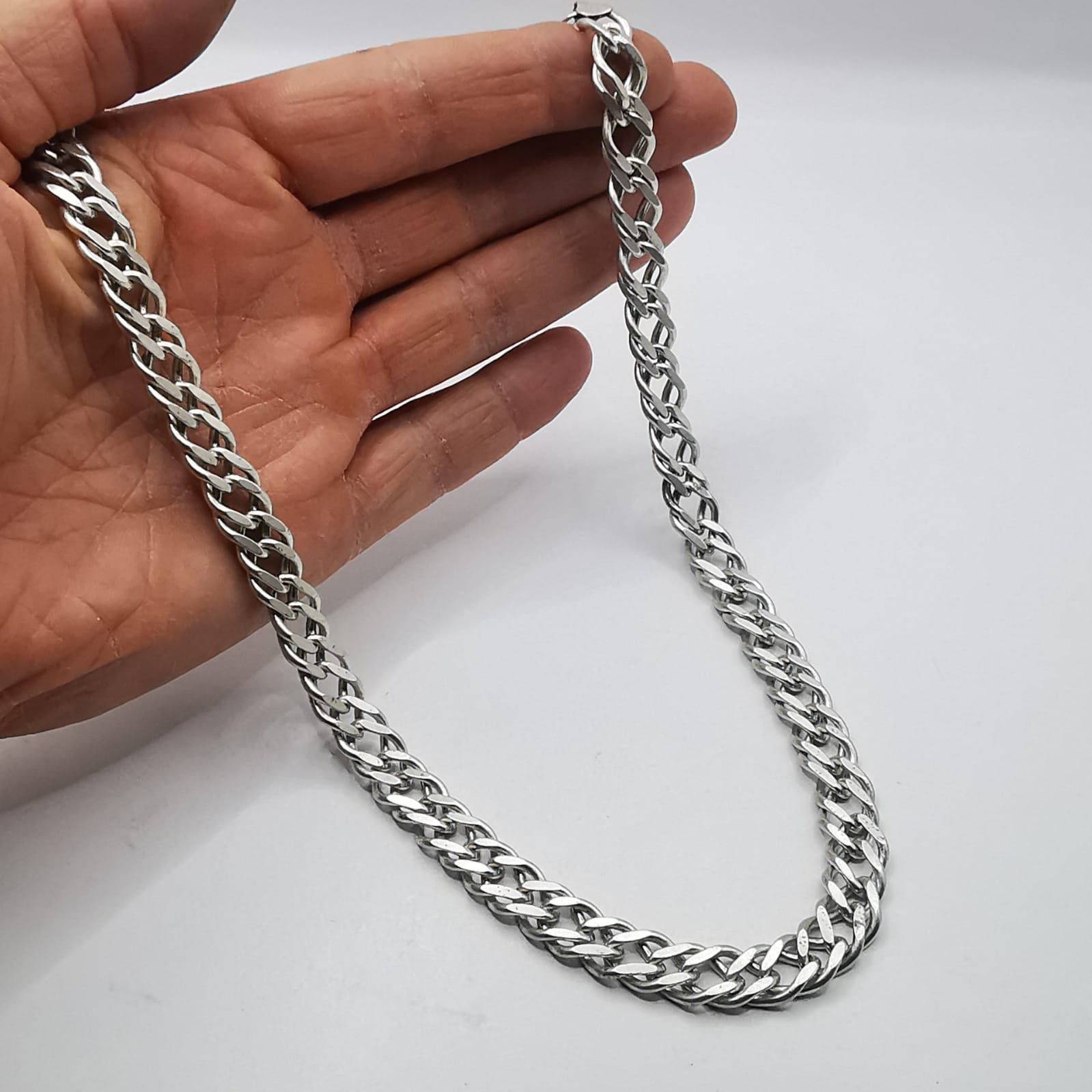 Sterling Silver Vintage Massive Chain 925 Sterling Silver,Signature 67,01g Size ONE SIZE - 3 Thumbnail