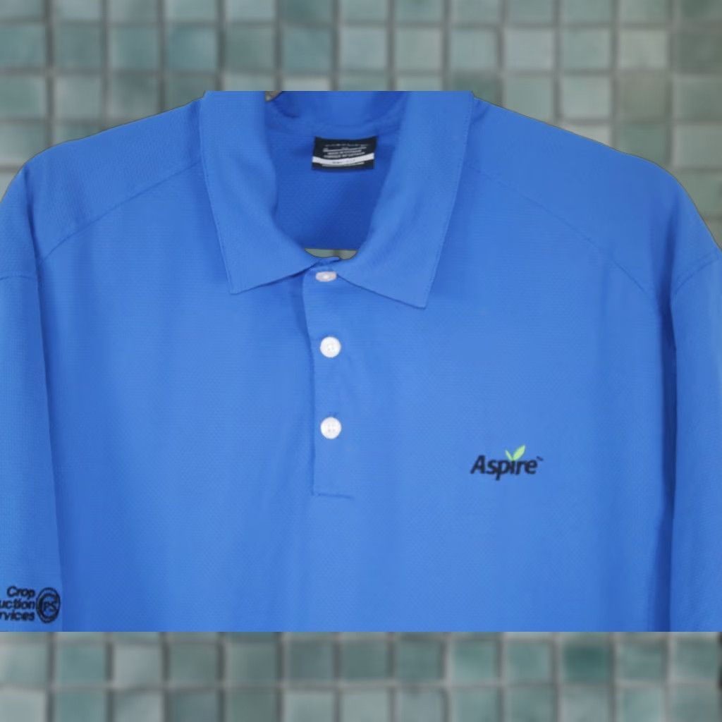 Nike Nike Golf Polo Shirt Adult XL Blue Dri-FIT Aspire Short Sleeve Casual S-Logo, 90s/Logo Size US XL / EU 56 / 4 - 1 Thumbnail