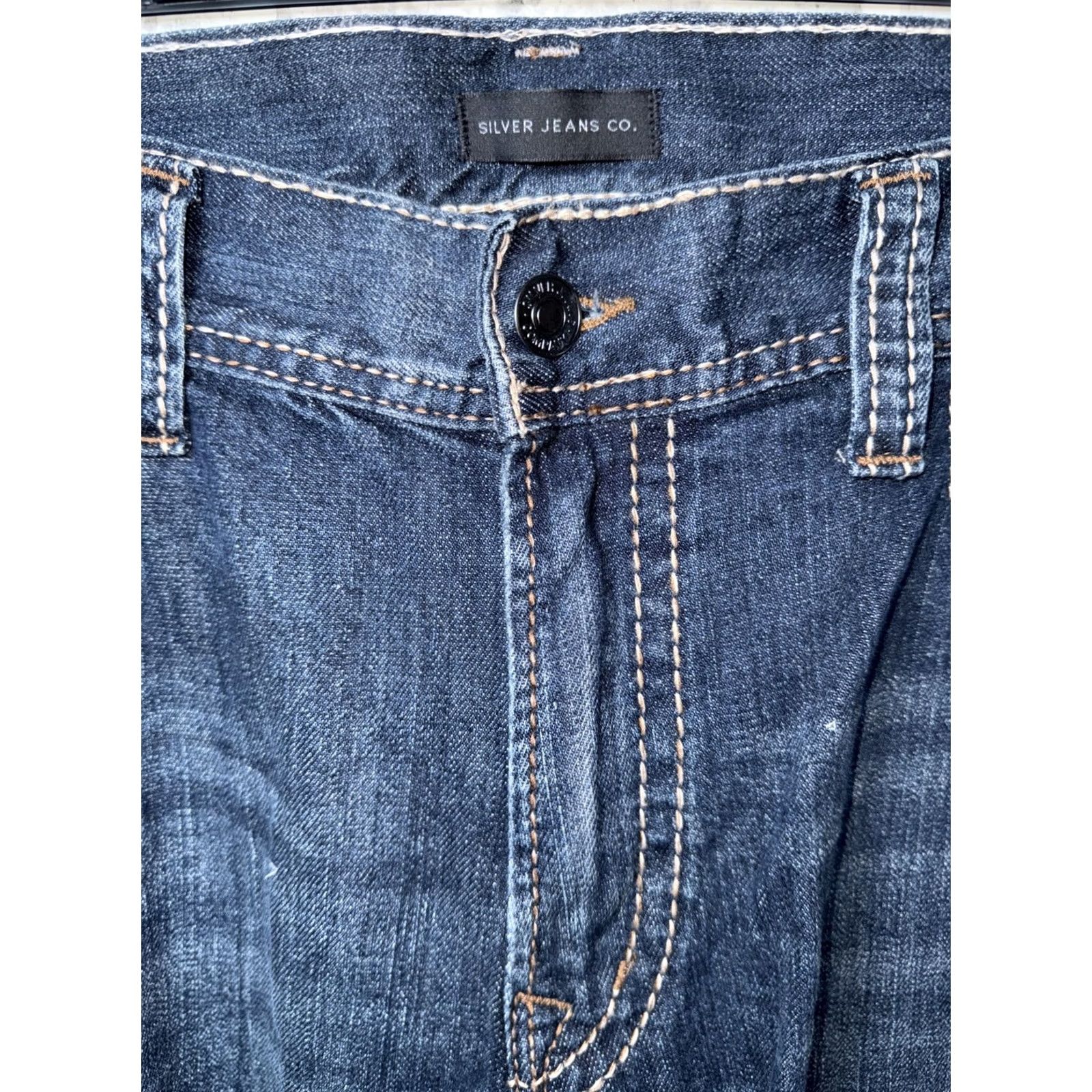 Silver Jeans Co. Silver Jeans Zac Jeans Mens Straight 38x30 Blue 5-Pocket Denim Regular Fit Vintage: No Size US 38 / EU 54 - 3 Thumbnail