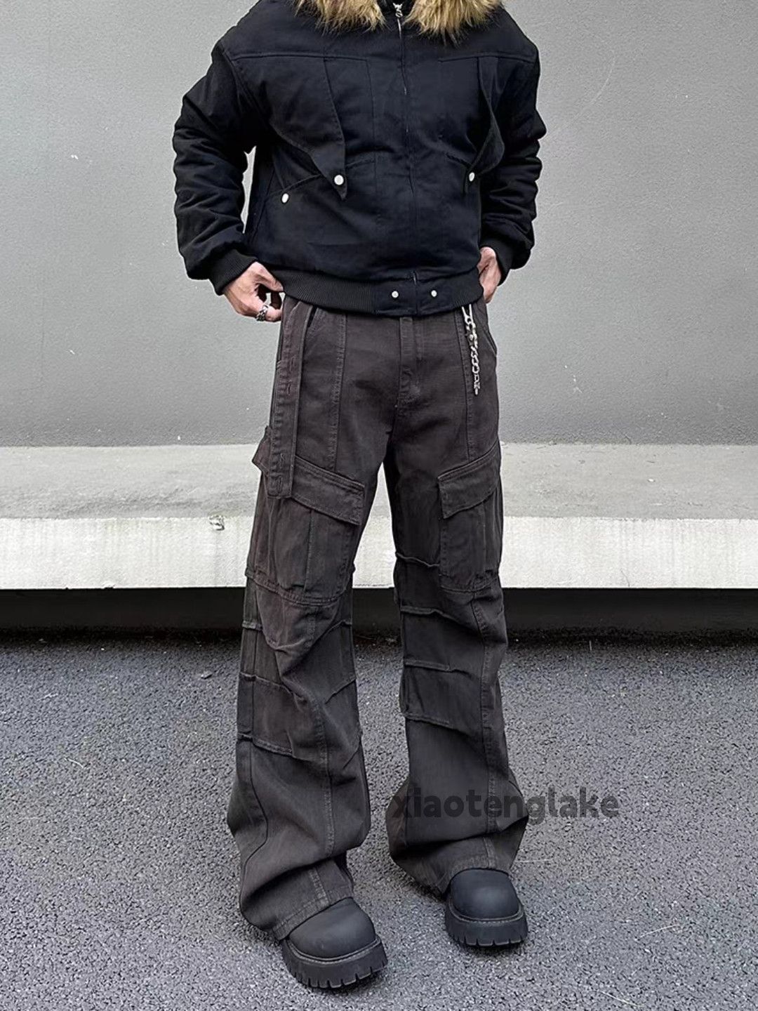 Designer Unisex outdoor utility loose baggy skate hiphop pants Size US 32 / EU 48 - 4 Thumbnail