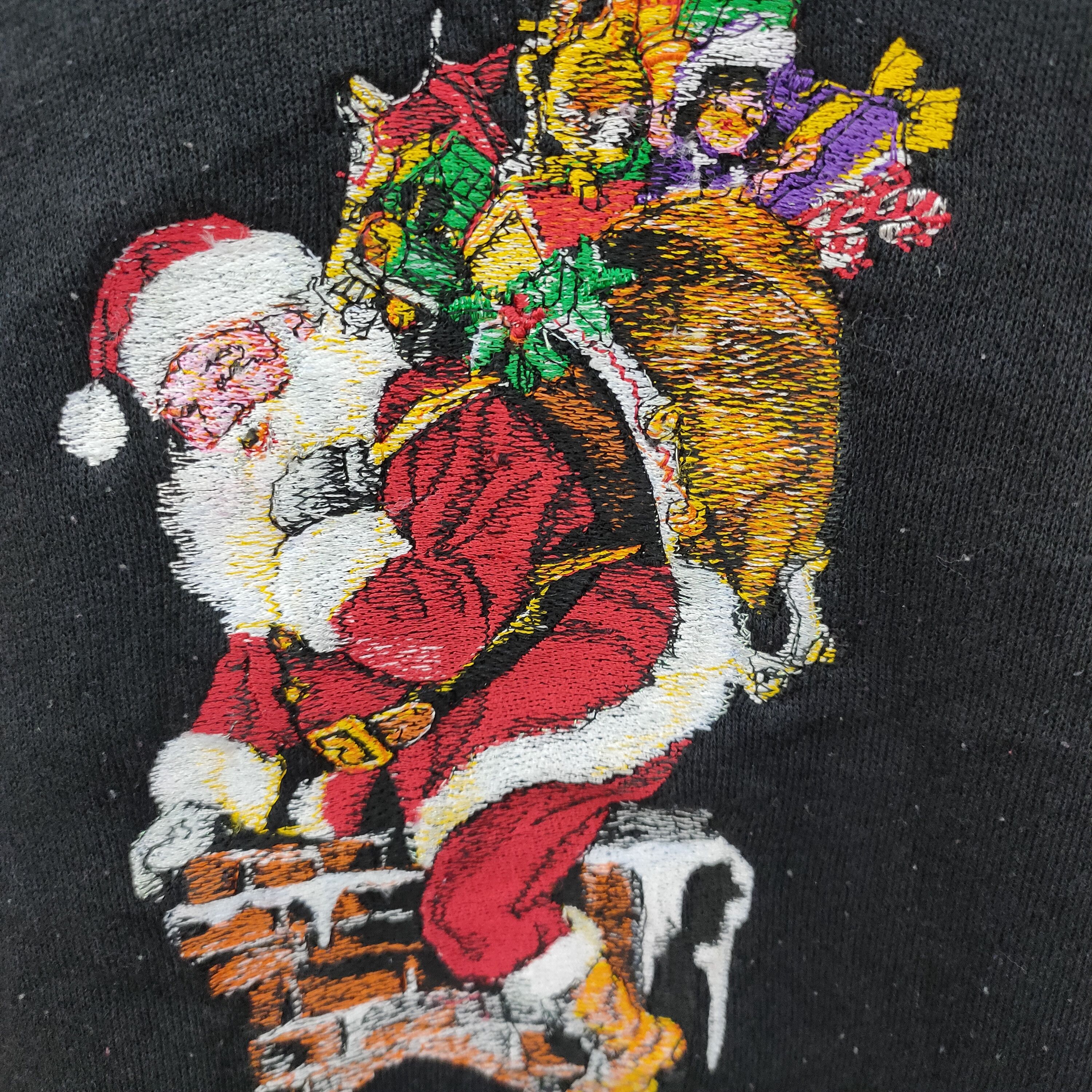 Lee × Vintage 90s Santa Christmas Sweatshirt Embroidery Size US M / EU 48-50 / 2 - 7 Thumbnail