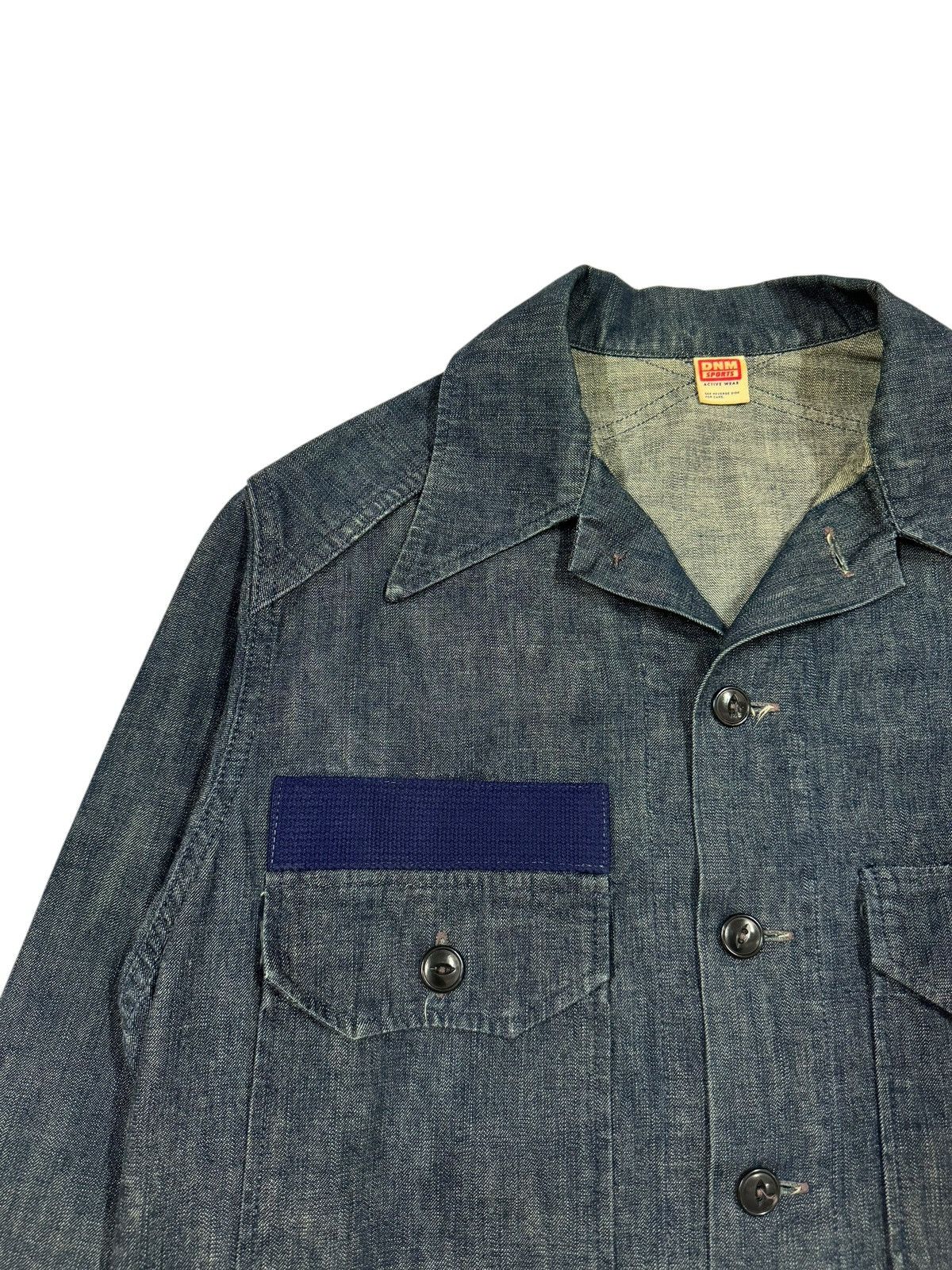 Denime × Japanese Brand × Toyo Enterprises Vtg🔥Denime Sport Active Wear Blue Dyed Jacket Jeans Size US S / EU 44-46 / 1 - 7 Thumbnail