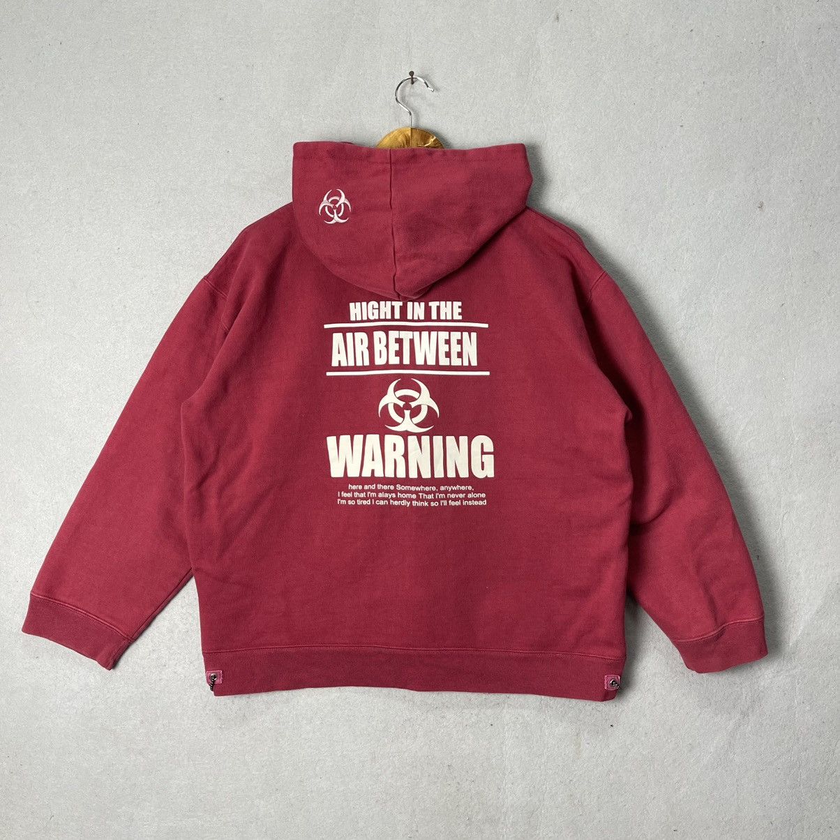 Japanese Brand Y2K Warning Street Gear Full Zip Hoodie (Size Large) Size US L / EU 52-54 / 3 - 1 Thumbnail