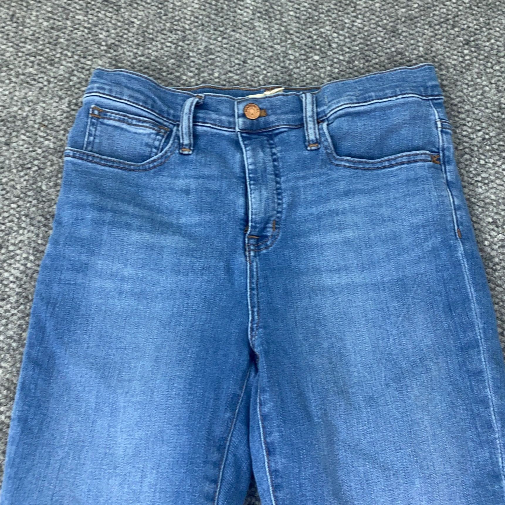 Madewell Madewell Jeans Capri Womens Size 29 Blue High Rise Road Tripper Crop Raw Hem Size 29" - 2 Thumbnail