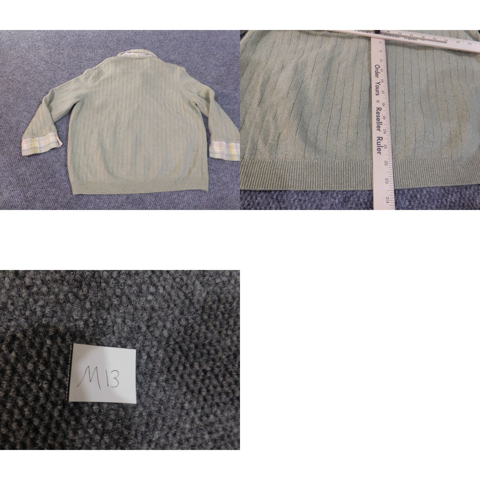 Vintage Alfred Dunner Sweater L Green Raglan Sleeve Collared Knit Pullover Women Modern Casual Size L / US 10 / IT 46 - 8 Thumbnail
