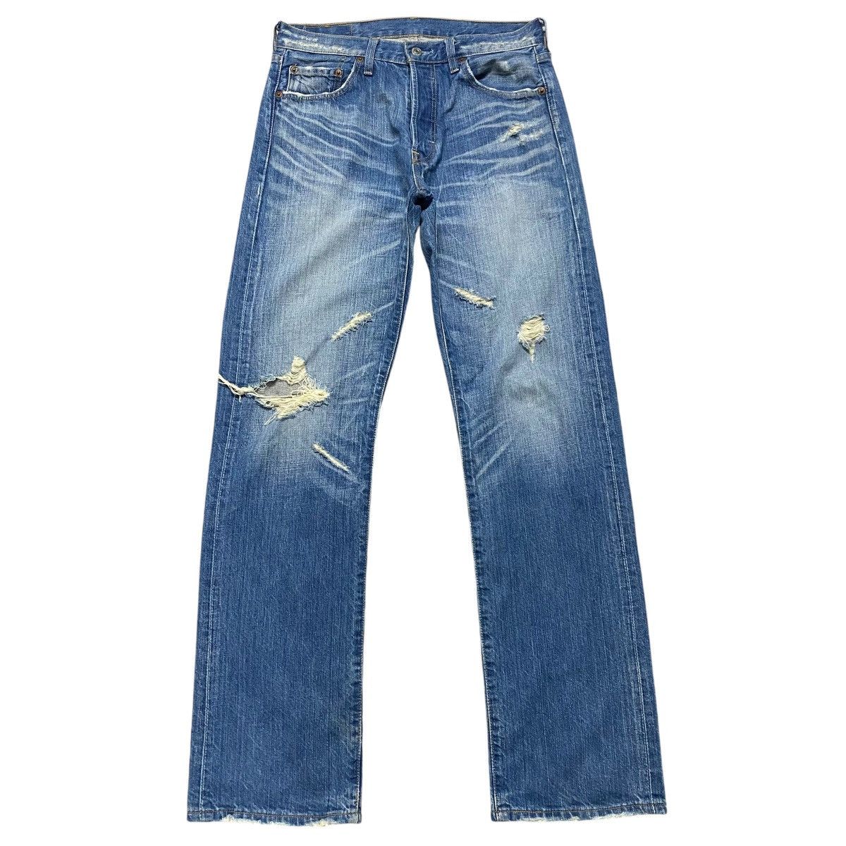 Levi's Vintage Levis 501 Thrashed Jeans Size US 31 - 1 Thumbnail