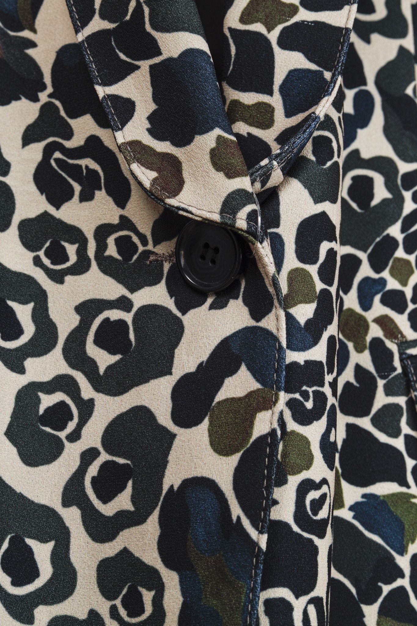SMYTHE Smythe Camo Floral Greens Print Long Blazer Size L / US 10 / IT 46 - 8 Thumbnail