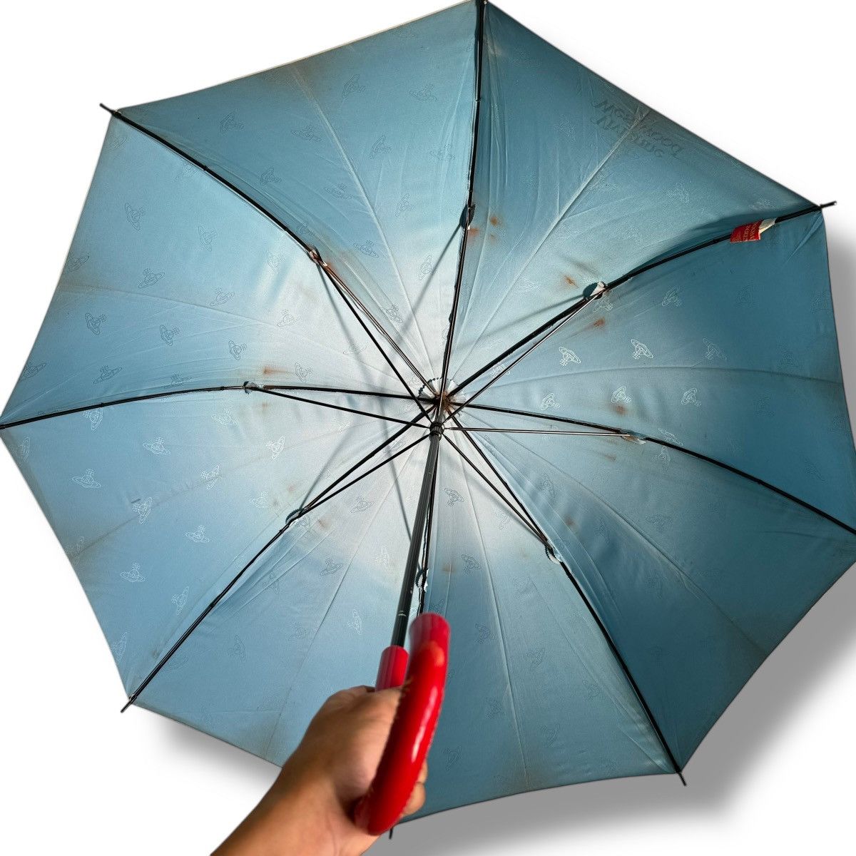 Vivienne Westwood Vivienne Westwood Silk Blue Monogram Umbrella Size ONE SIZE - 8 Thumbnail