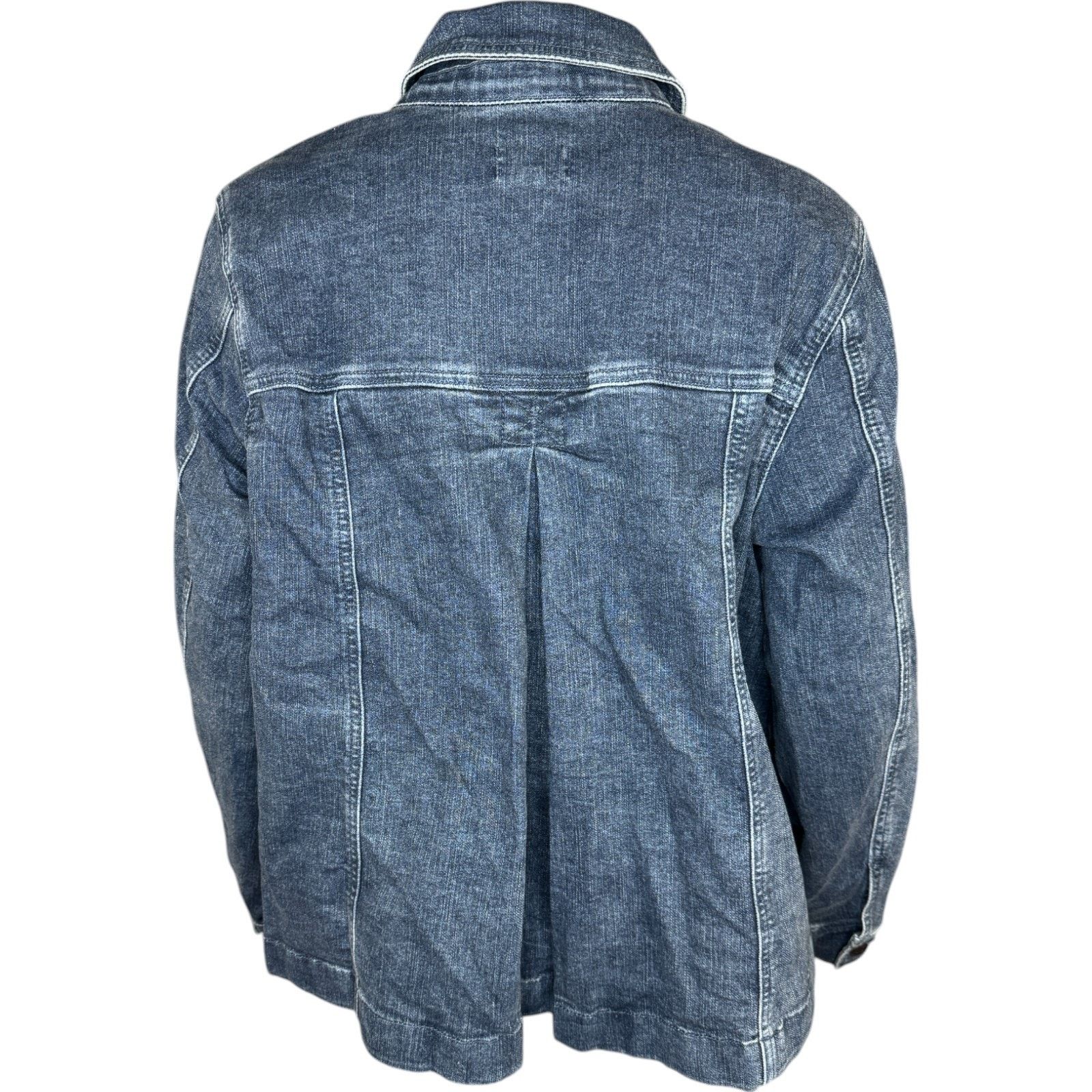 Other Me by Jennie Garth Denim Jacket Washed Grey Blue Wash 1X Size XL / US 12-14 / IT 48-50 - 2 Thumbnail
