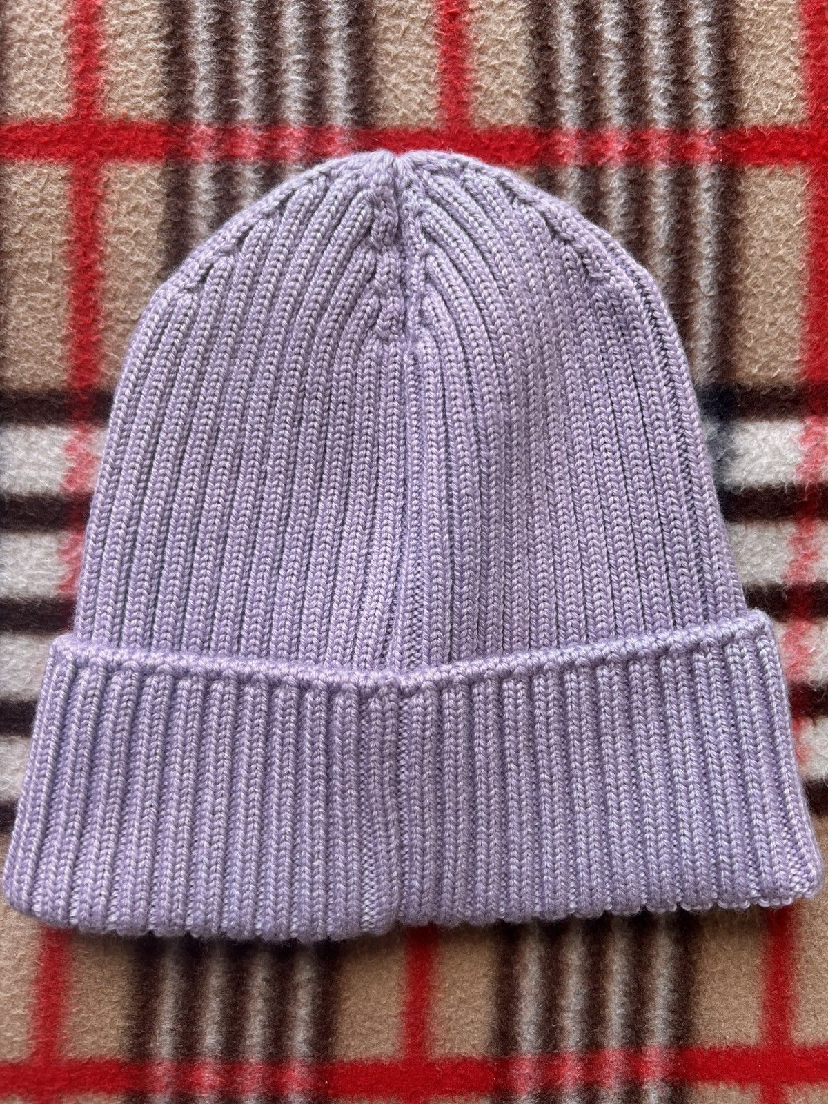 Moncler Moncler Berretto Tricot Beanie Lilac cap hat wool logo purpl Size ONE SIZE - 3 Thumbnail