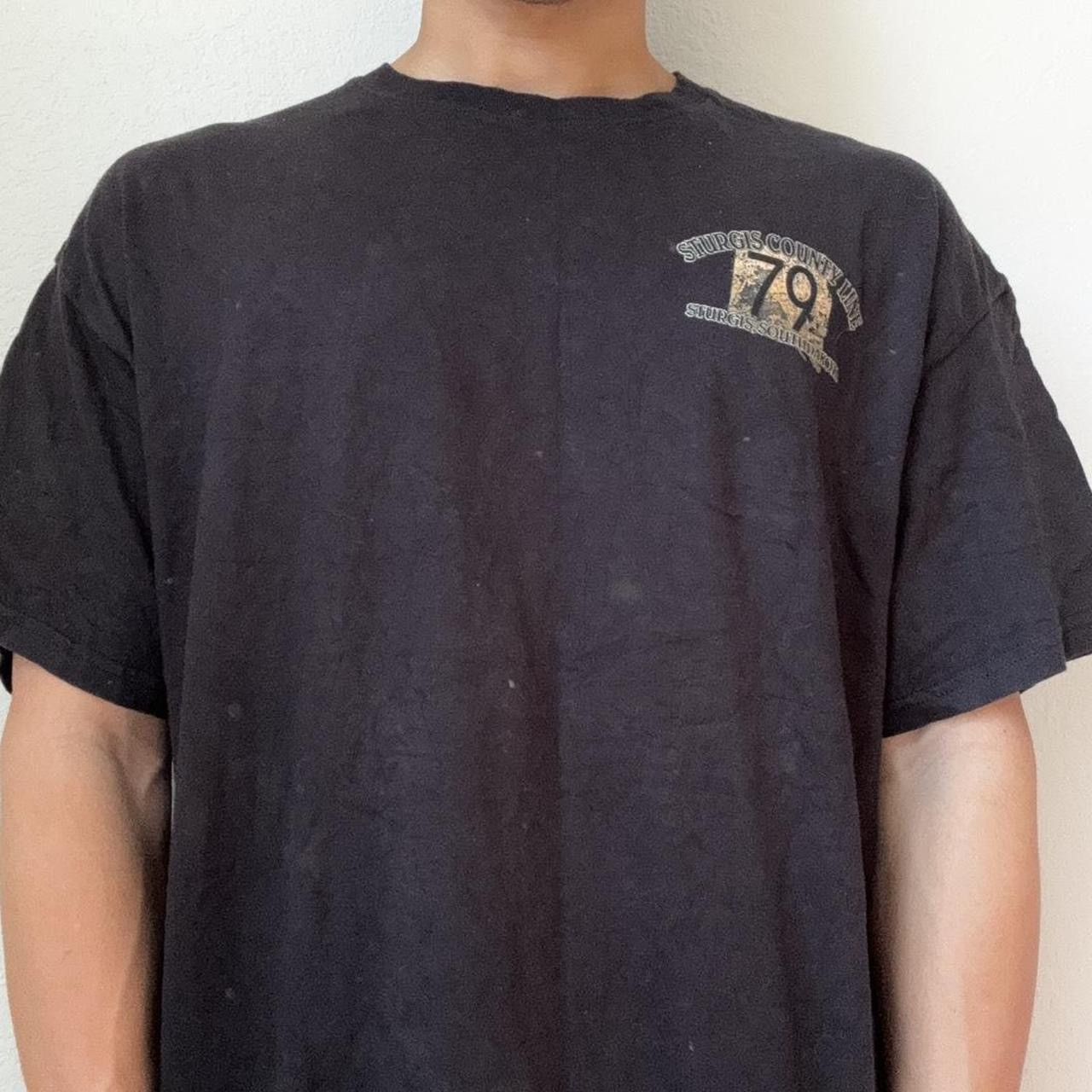 Vintage Vintage Sturgis County Line Graphics Black Tee Shirt Size US XL / EU 56 / 4 - 2 Thumbnail