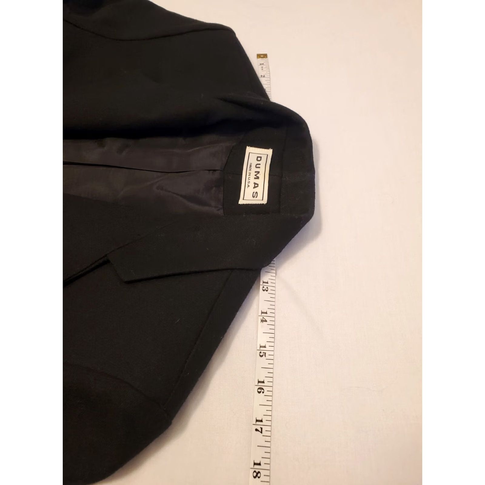 Vintage VINTAGE Dumas Black Wool Blazer Jacket Size 6 Business Career Womens Made in USA Size M / US 6-8 / IT 42-44 - 7 Thumbnail