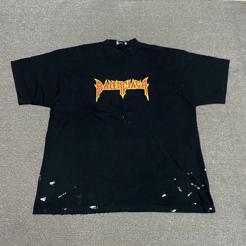 Balenciaga Balenciaga Flame Lightning Inkblot Short Sleeve Size US M / EU 48-50 / 2 - 1 Thumbnail