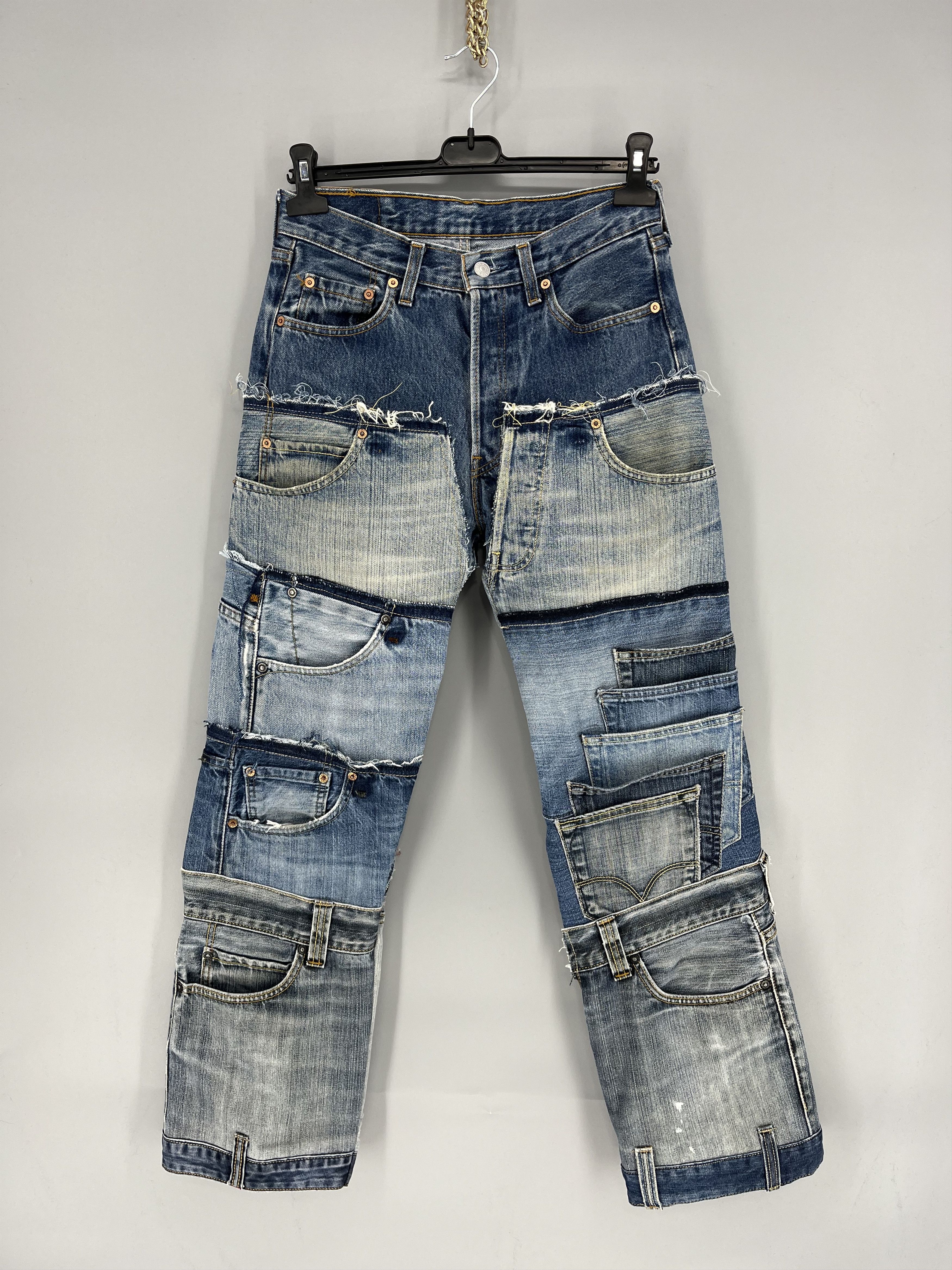 Other 90s Levi’s 501 Patchwork Multipocket Denim Custom Jeans USA Size US 31 - 2 Thumbnail