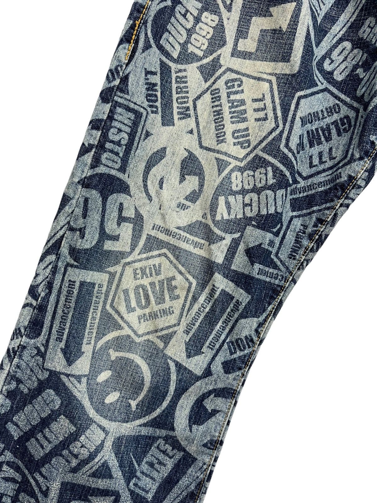Japanese Brand 😃90’s CO&LU All Over Print Kapital Smiley Legitimate Denim Size US 33 - 5 Thumbnail