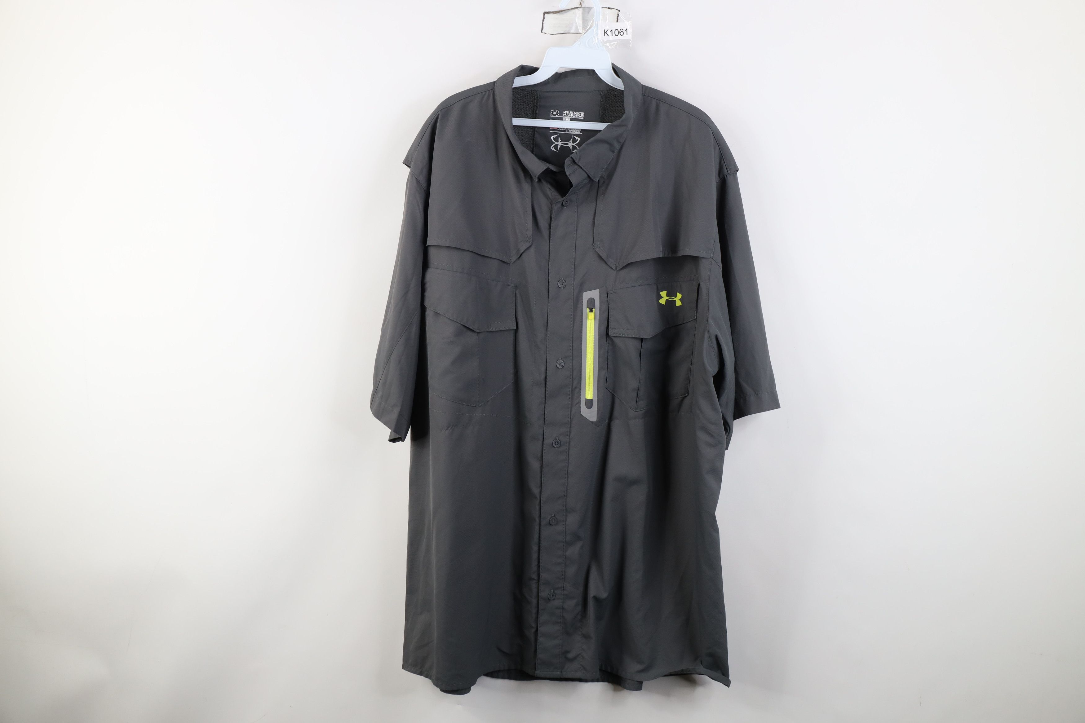 Under Armour Under Armour ColdBlack Short Sleeve Woven Button Shirt Size US XXL / EU 58 / 5 - 1 Thumbnail