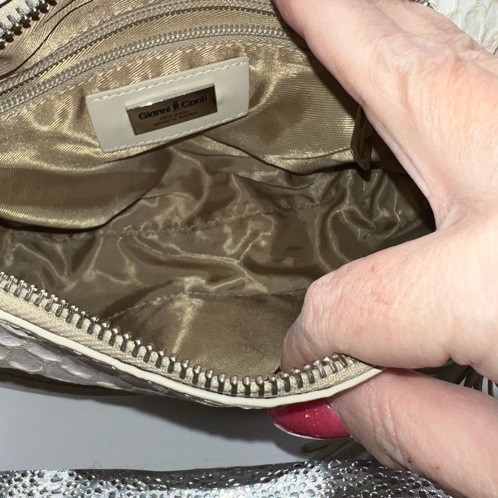 Other Gianni Conti Vintage Snake Embossed Leather Crossbody Bag ** Size ONE SIZE - 10 Thumbnail