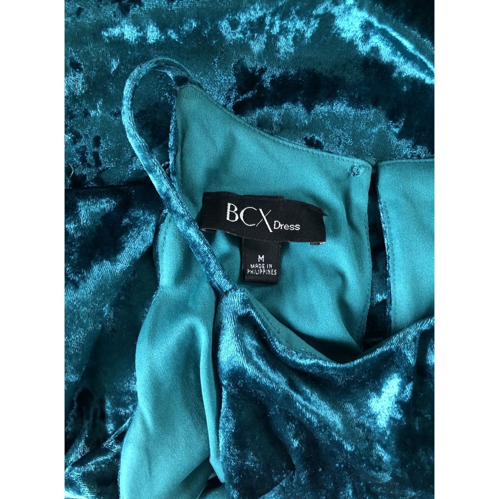 Vintage VINTAGE BCX Dress Velour Halter Sleevless M Green Scallop Trim 90s Y2K Fairy Clubwear Womens Size M / US 6-8 / IT 42-44 - 4 Thumbnail