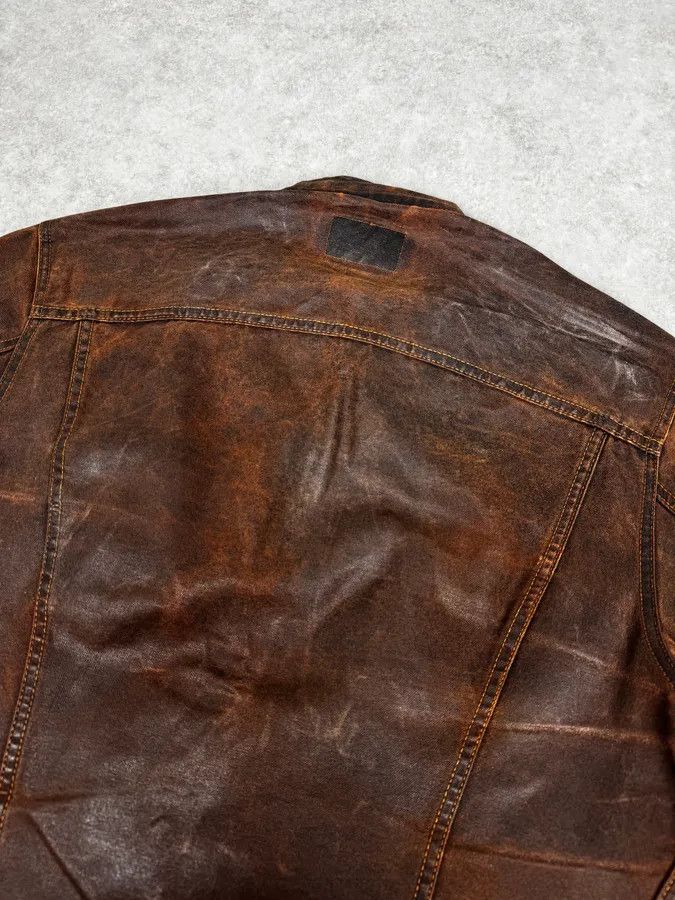 Levi's 1990s Levi’s Biker Waxed Brown Jacket Size US M / EU 48-50 / 2 - 7 Thumbnail