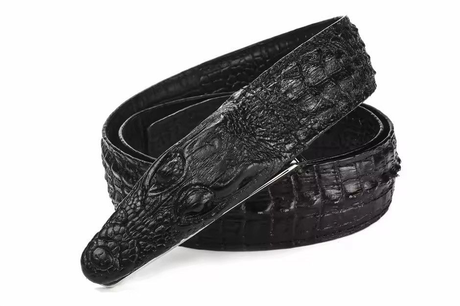 Other Vintage 115 cm crocodile print embossed belt Size 30 - 1 Thumbnail