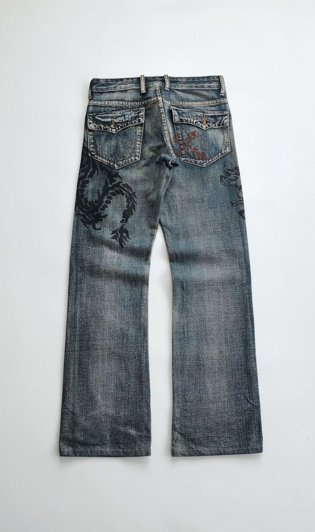 semanticdesign Cross Dragon Flower Bootcut Semanticdesign Distressed Jeans Size US 30 / EU 46 - 2 Thumbnail