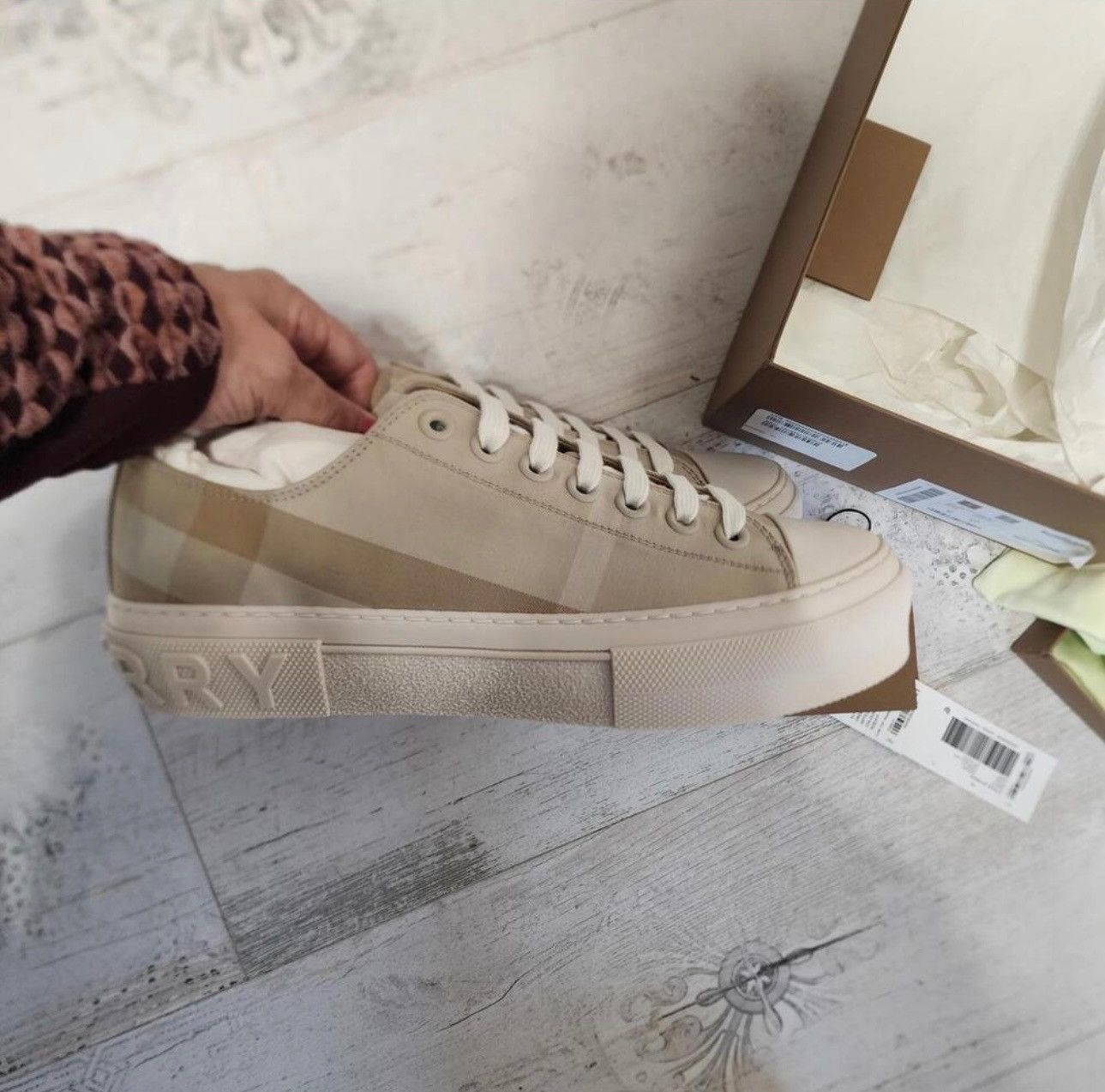 Burberry Burberry Jack Vintage Check Platform Low Top Sneakers NWT Size US 11 / IT 41 - 4 Thumbnail
