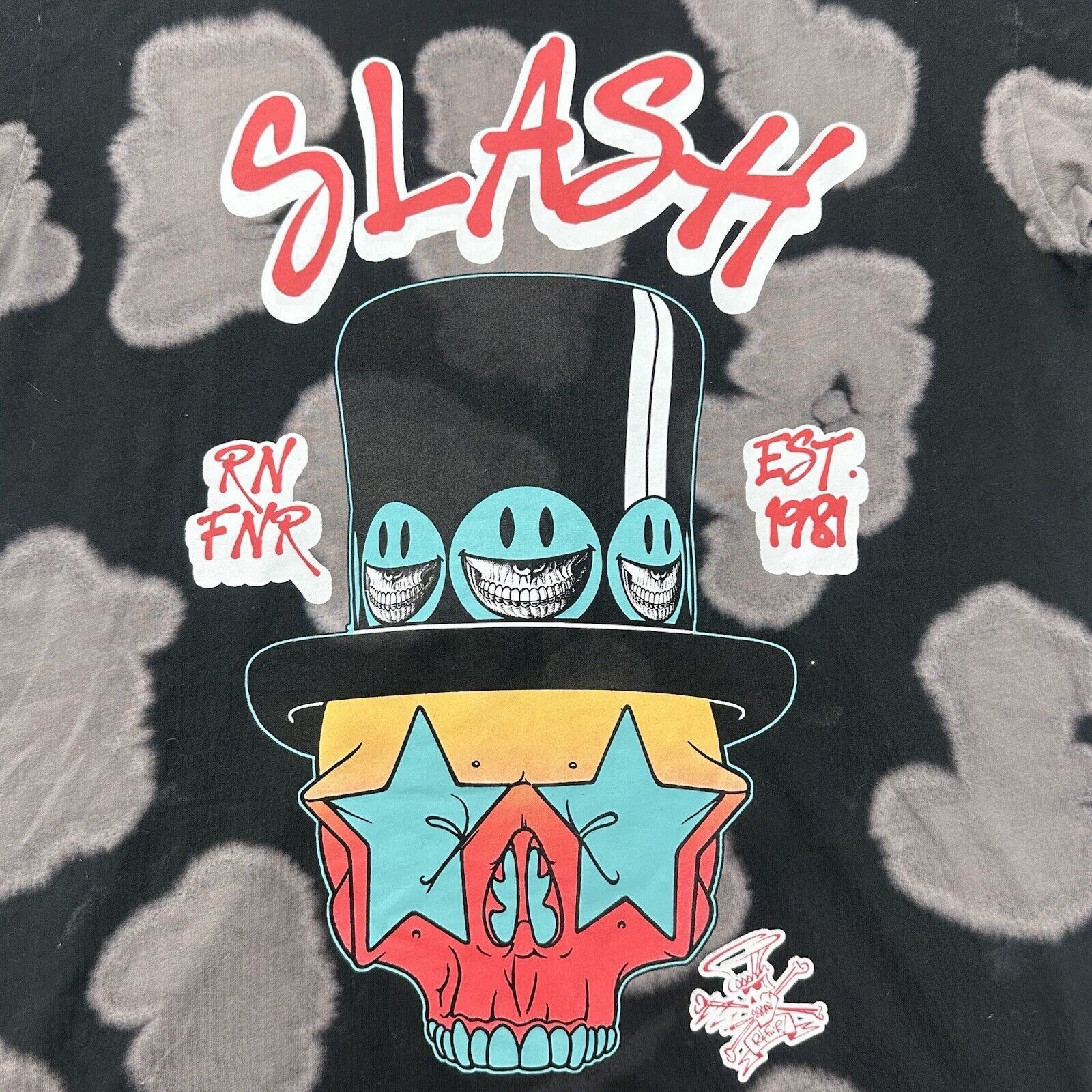 Other Slash Guitarist XS Guns n Roses Graphic T Shirt Skull Hat Size US XS / EU 42 / 0 - 2 Thumbnail