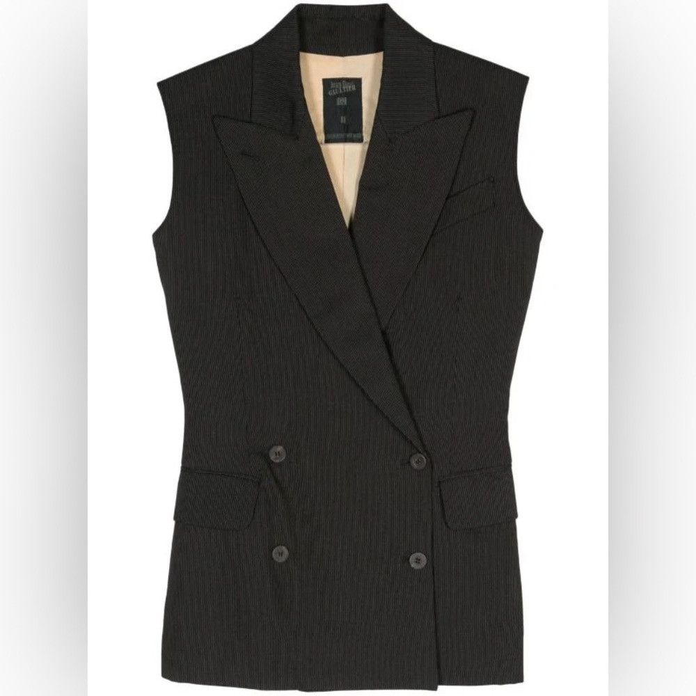 Jean Paul Gaultier × Vintage Vintage 1986 Jean Paul Gaultier Pinstriped Double-Breasted Size S / US 4 / IT 40 - 1 Thumbnail