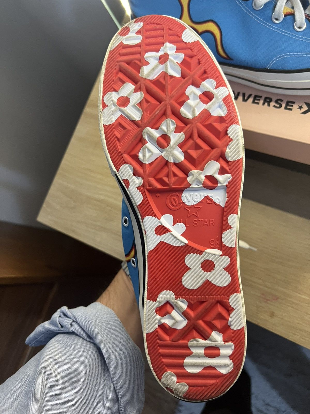 Converse × Golf le Fleur Converse Men's Golf Le Fleur x Chuck 70 'Flame (Blue) Size US 9.5 / EU 42-43 - 6 Thumbnail