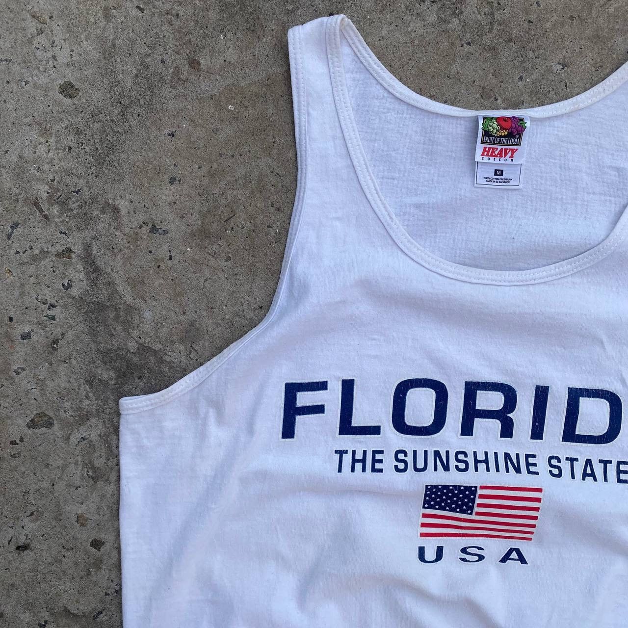 Fruit Of The Loom Vintage Florida Sleeves USA Tank Top Big Logo Y2K Size M Size US M / EU 48-50 / 2 - 4 Thumbnail