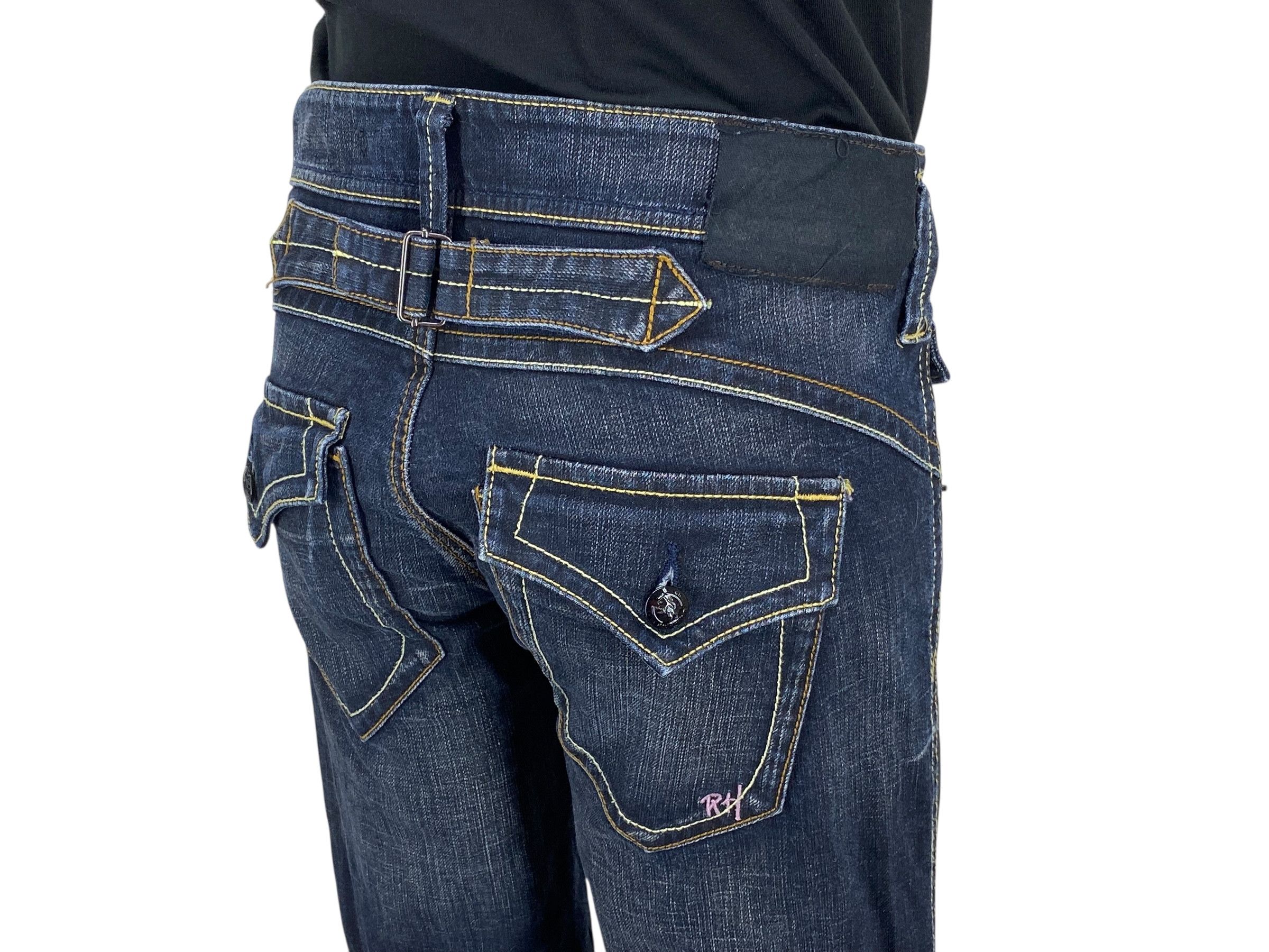 Japanese Brand Rush Hour Buckle Back Flare Pants Size US 28 / EU 44 - 8 Thumbnail