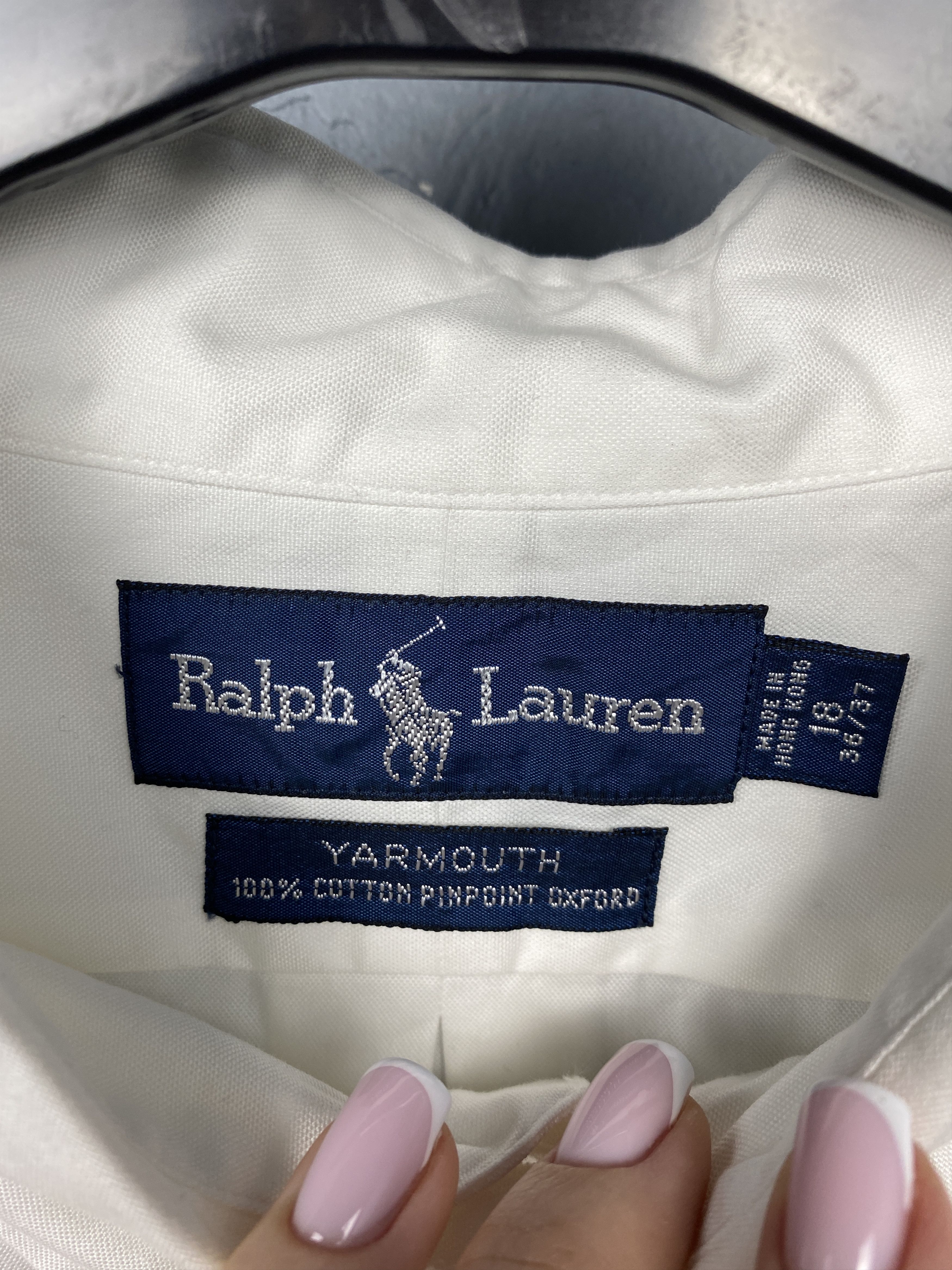 Polo Ralph Lauren × Ralph Lauren × Vintage Polo Ralph Lauren Vintage Mens White Shirt Y2K Size US XXL / EU 58 / 5 - 4 Thumbnail