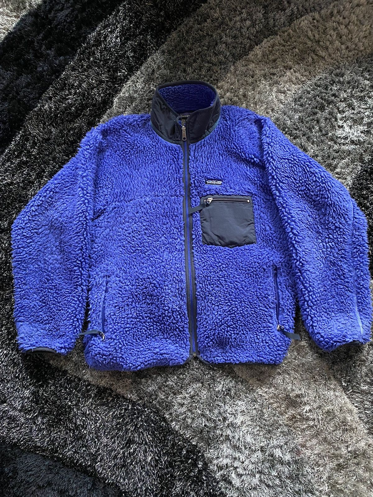 Patagonia Rare 2001 Blue Patagonia Jacket X Deep Pile Sherpa Fleece Size US L / EU 52-54 / 3 - 1 Thumbnail