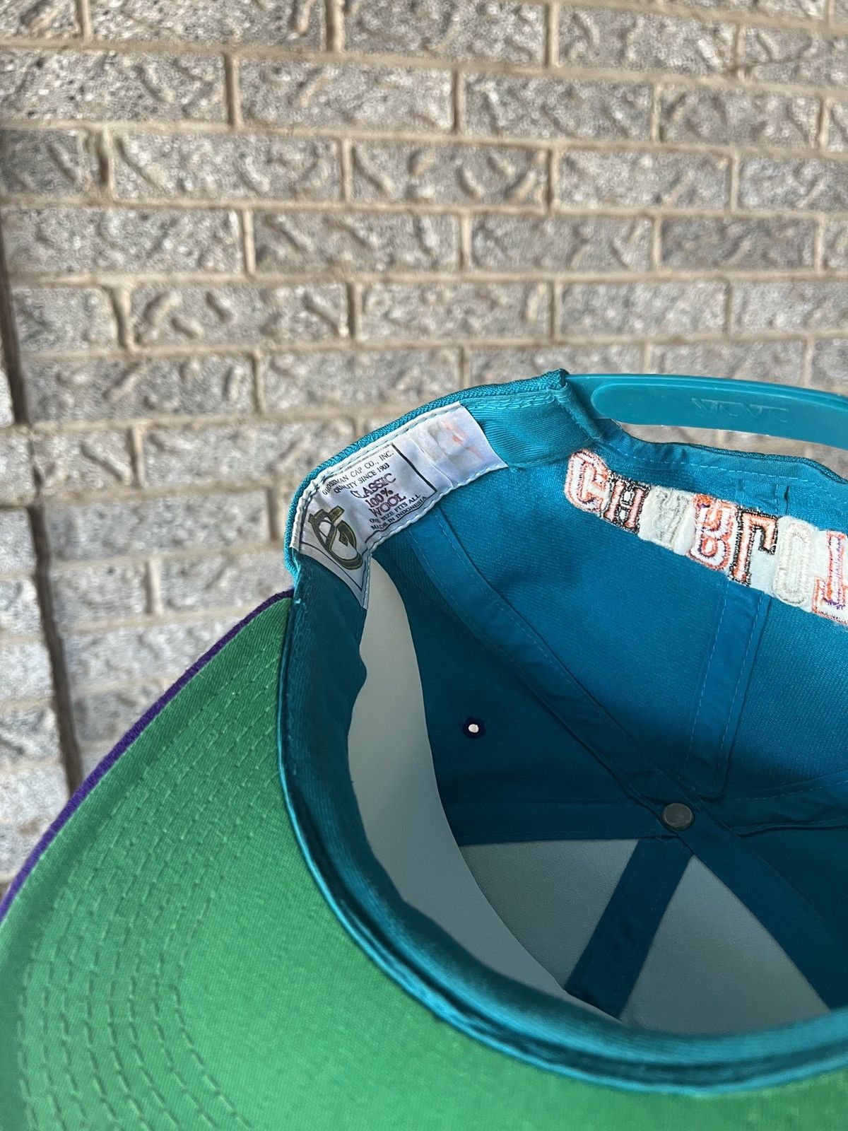 Sports Specialties × Vintage Vintage 90’s Wool NBA Charlotte Hornets SnapBack Hat Size ONE SIZE - 3 Thumbnail