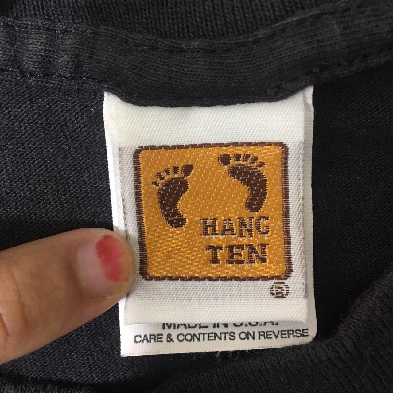 Hang Ten Vtg 80’ HANG TEN Surfing Hawaii Foot Logo Tee Shirt Size US M / EU 48-50 / 2 - 4 Thumbnail