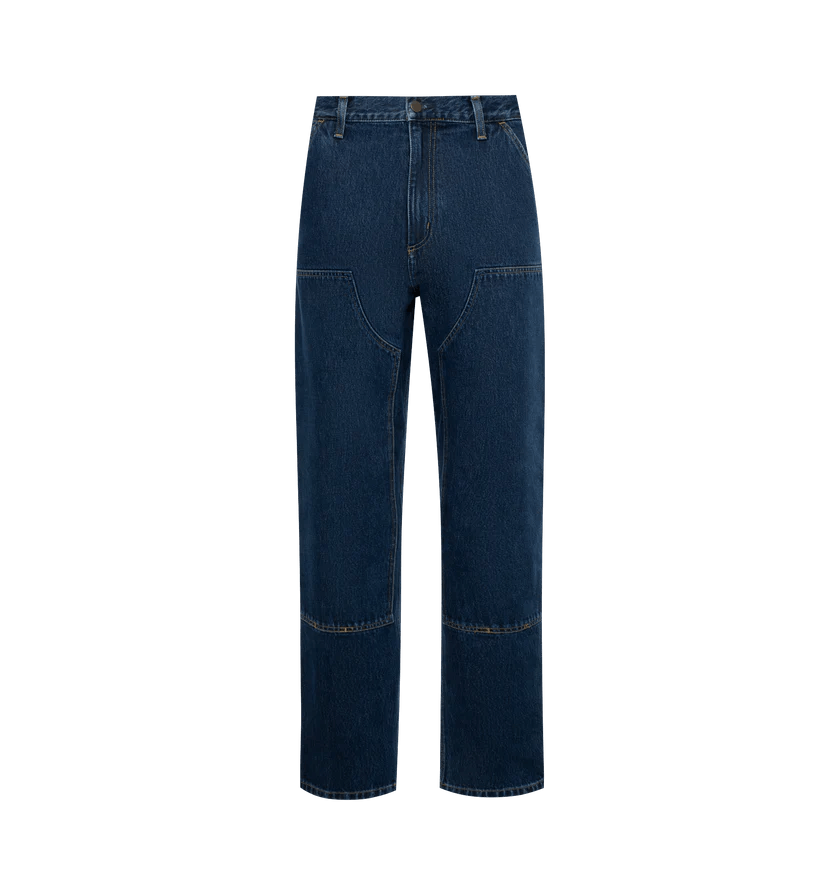 Carhartt Wip o1h1sh11224 Double Knee Jeans in Blue Stone Washed Size US 33 - 1 Thumbnail