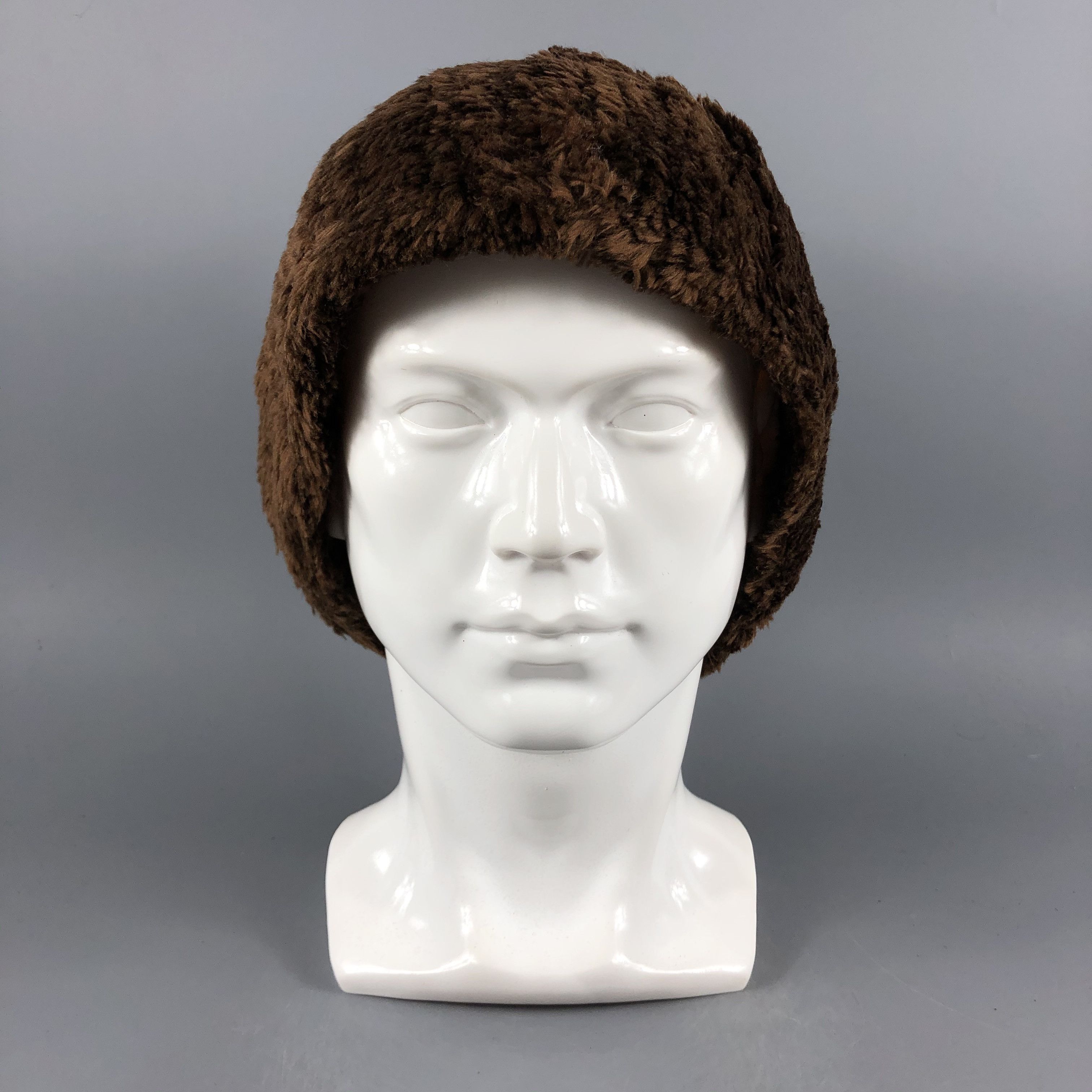 Japanese Brand × Vintage Faux Fur Brown Beanie Snow Hat Snow Cap -D1052 Size ONE SIZE - 1 Thumbnail