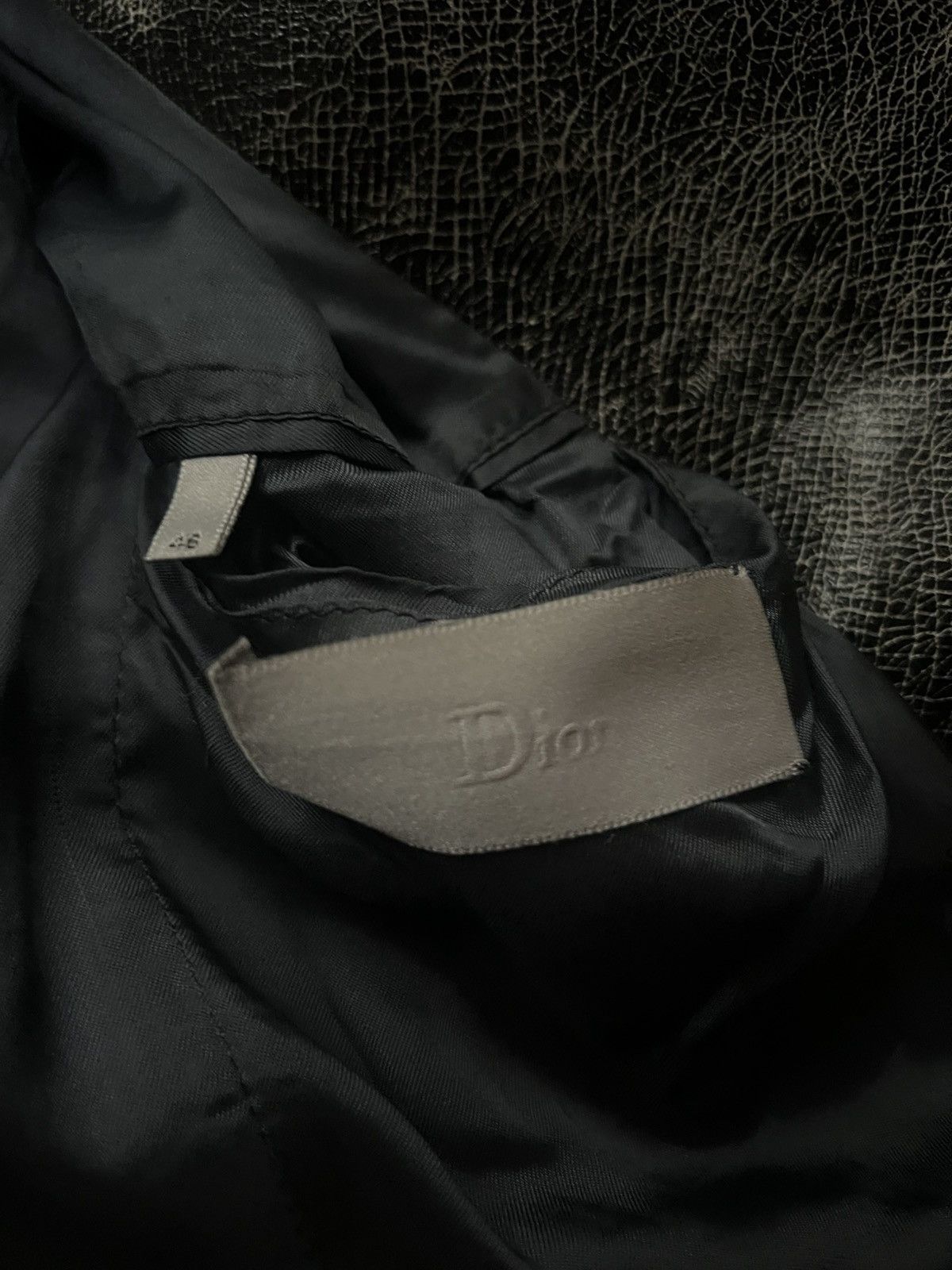 Dior Dior Homme FW02 Reflexion Sample Cracked Leather Jacket Size US S / EU 44-46 / 1 - 5 Thumbnail