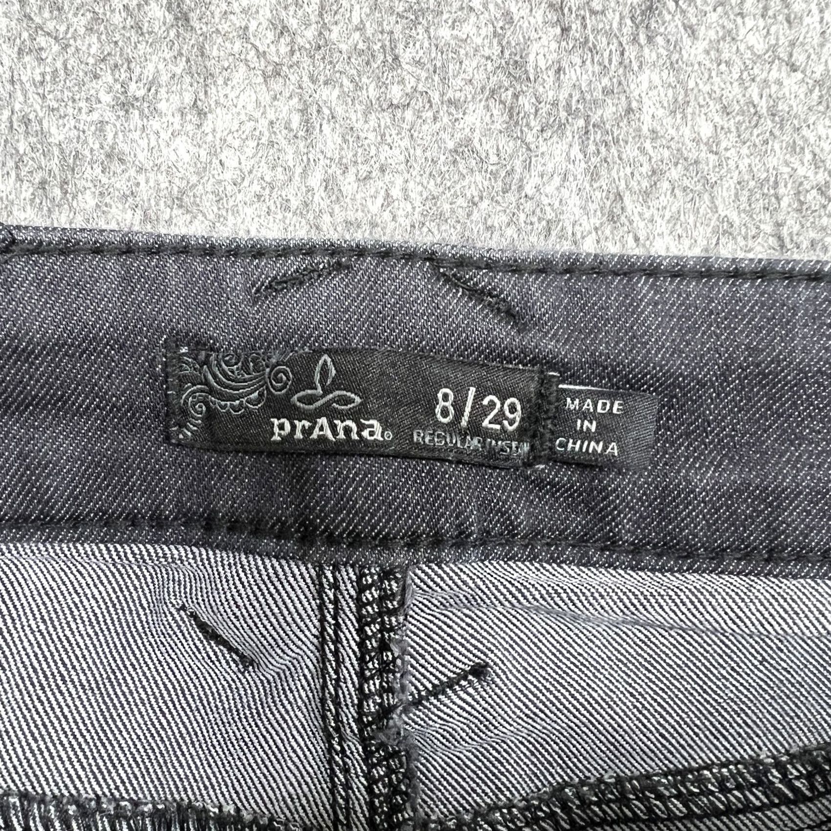 Prana PrAna Jeans Womens 8/29 Gray Dark Wash Mid Rise Skinny Stretch Denim Casual Size 30" / US 8 / IT 44 - 3 Thumbnail