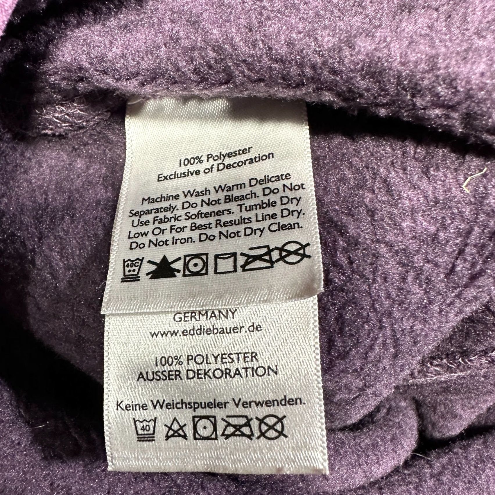 Eddie Bauer Eddie Bauer Womens Top Medium Purple Knit 1/4 Zip Pullover Sleeve Pocket Logo Regular Fit Classic Modern Casual Shirt Womens Size M / US 6-8 / IT 42-44 - 7 Thumbnail