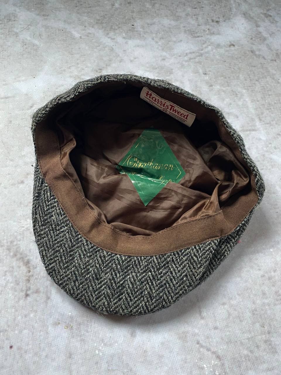 Harris Tweed Vintage 90s Harris Tweed Wool Cap Hat UK Size ONE SIZE - 5 Thumbnail