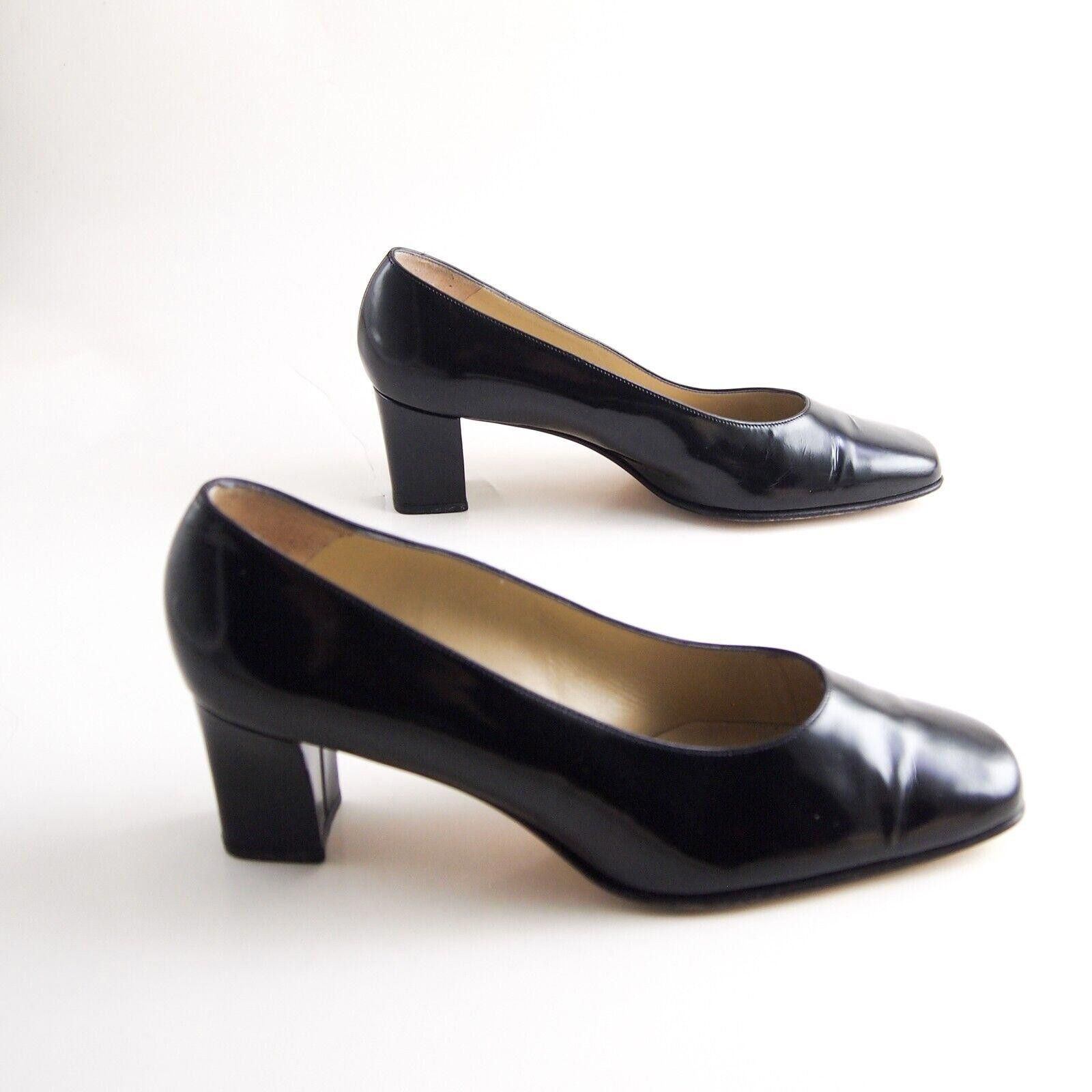 Bally Bally Mid Heel Pumps Black Leather Size US 8.5 EU 39 Size US 8.5 / IT 38.5 - 5 Thumbnail