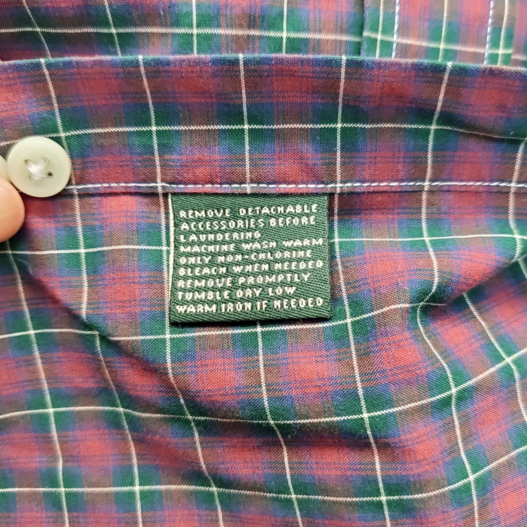 Ralph Lauren Lauren Ralph Lauren Dress Shirt Mens 16.5 Multi Plaid Non-Iron Collared Button Up Shirt Size 46R - 6 Thumbnail
