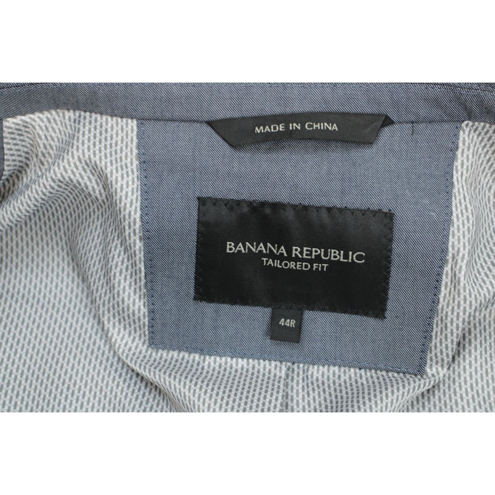 Banana Republic Banana Republic Blazer Mens 44R Gray Cotton Blend Stretch Size 44R - 5 Thumbnail