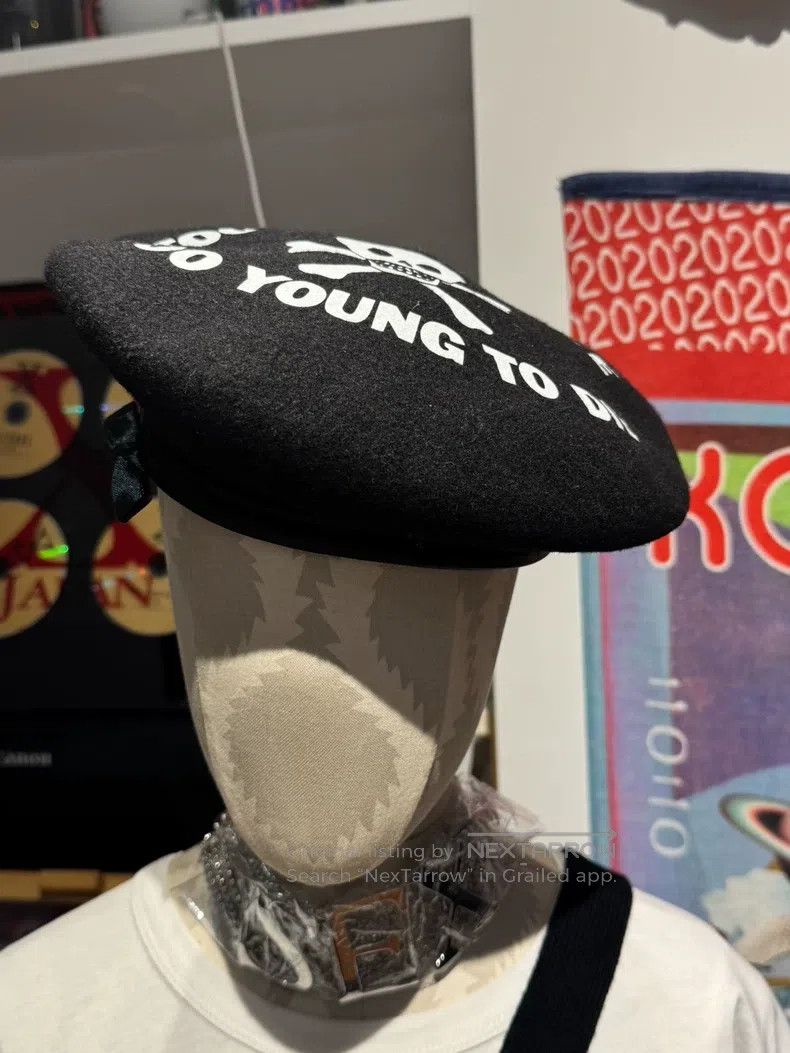 Vivienne Westwood Vivienne Westwood WE Exclusive Black Skull Wool Beret Size ONE SIZE - 3 Thumbnail