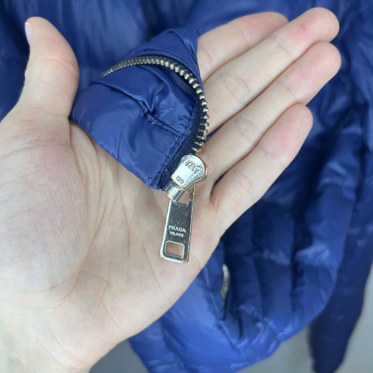 Prada Prada Re-Nylon Puffer Down Jacket Archive Blue Navy Drill Size US M / EU 48-50 / 2 - 9 Thumbnail
