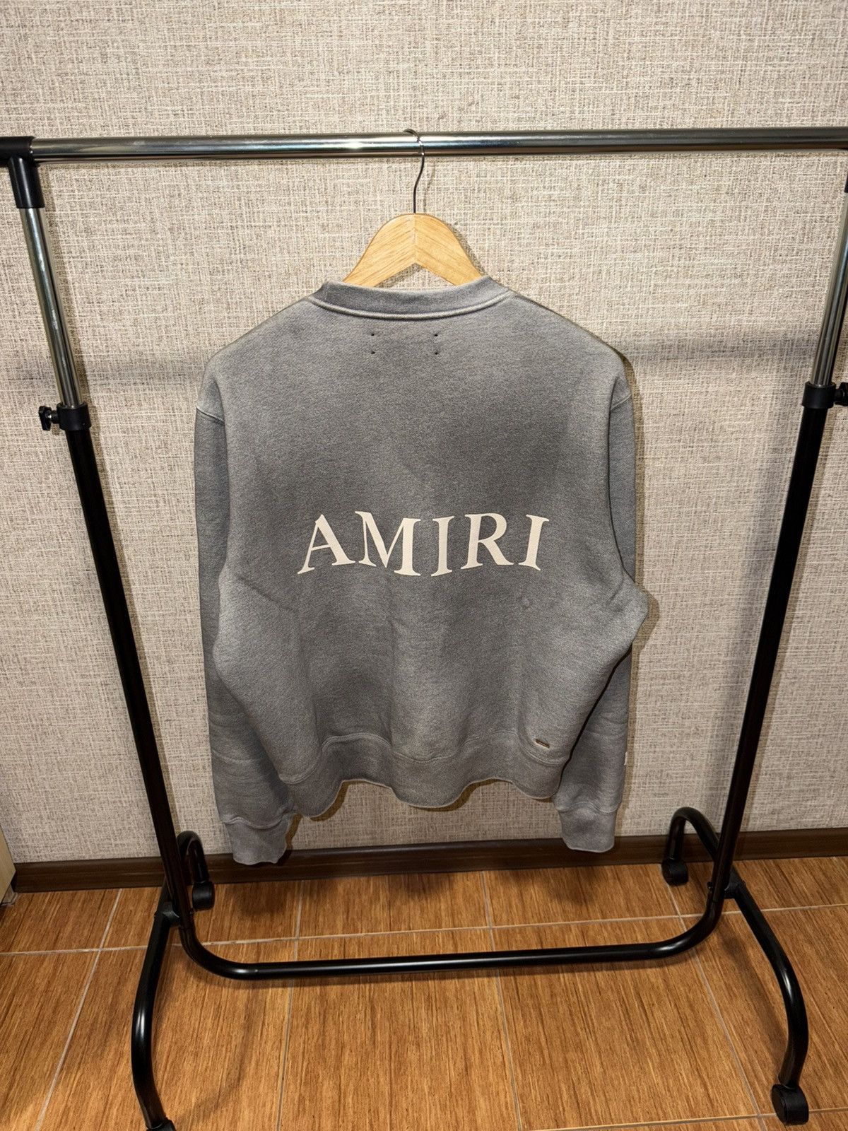 Amiri AMIRI AGED PUFF LOGO GREY SWEATSHIRT Size US S / EU 44-46 / 1 - 1 Thumbnail